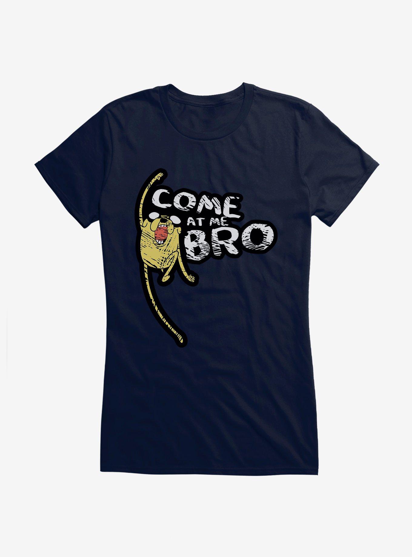Adventure Time Come At Me Bro Girls T-Shirt, NAVY, hi-res