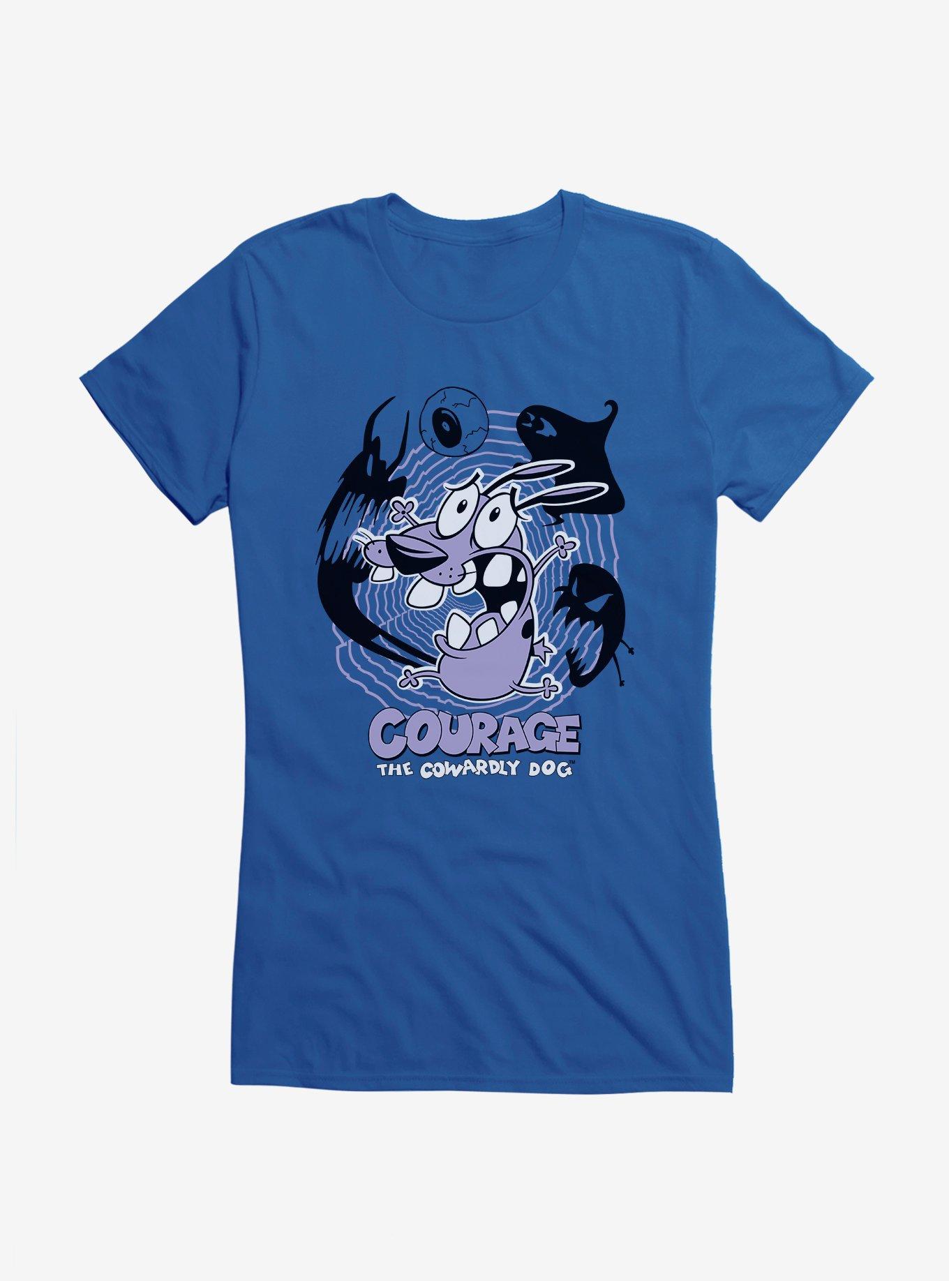 Courage The Cowardly Dog Ghosts Girls T-Shirt, ROYAL, hi-res