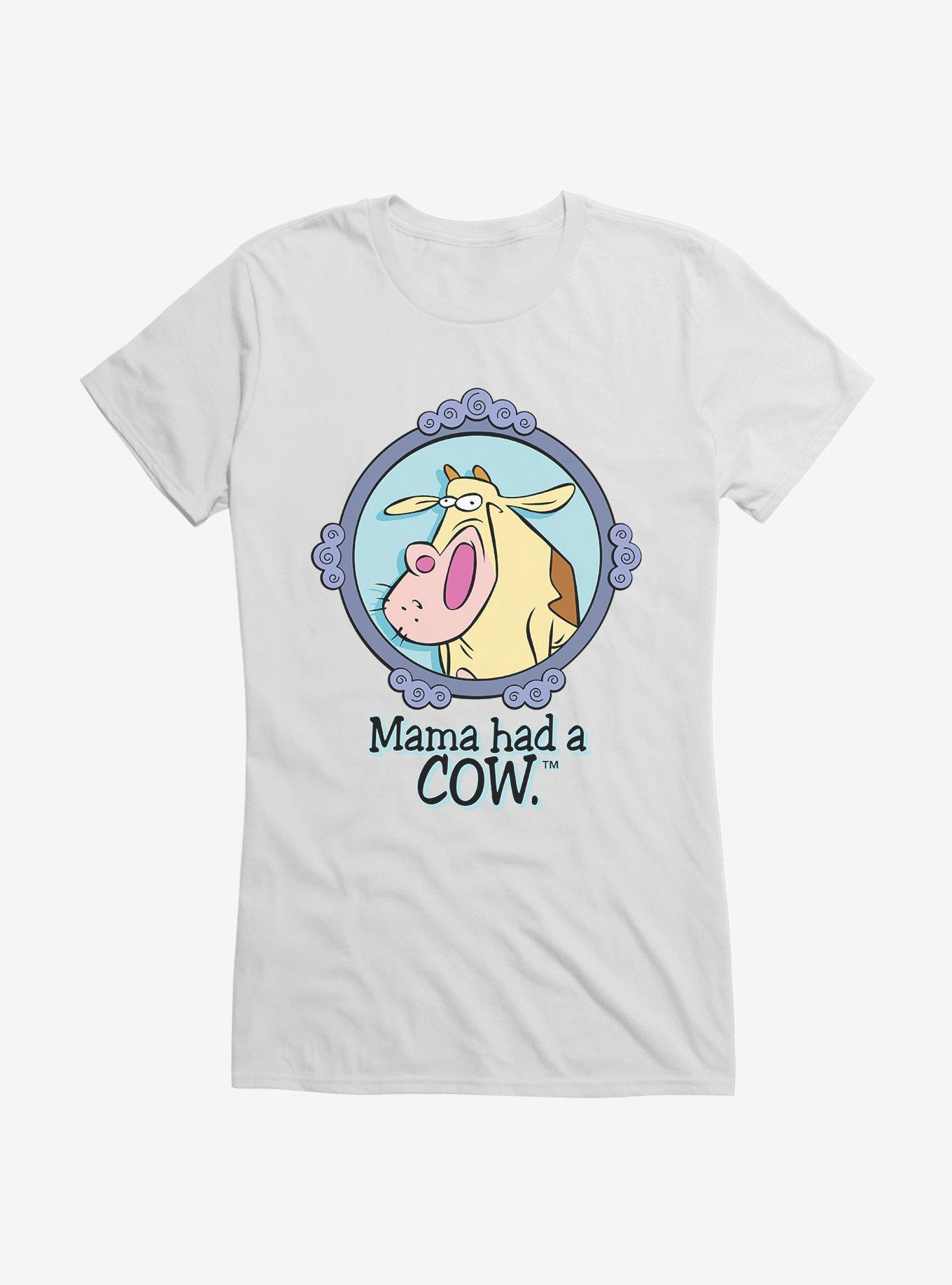 Cow And Chicken Mama Had a Cow Girls T-Shirt