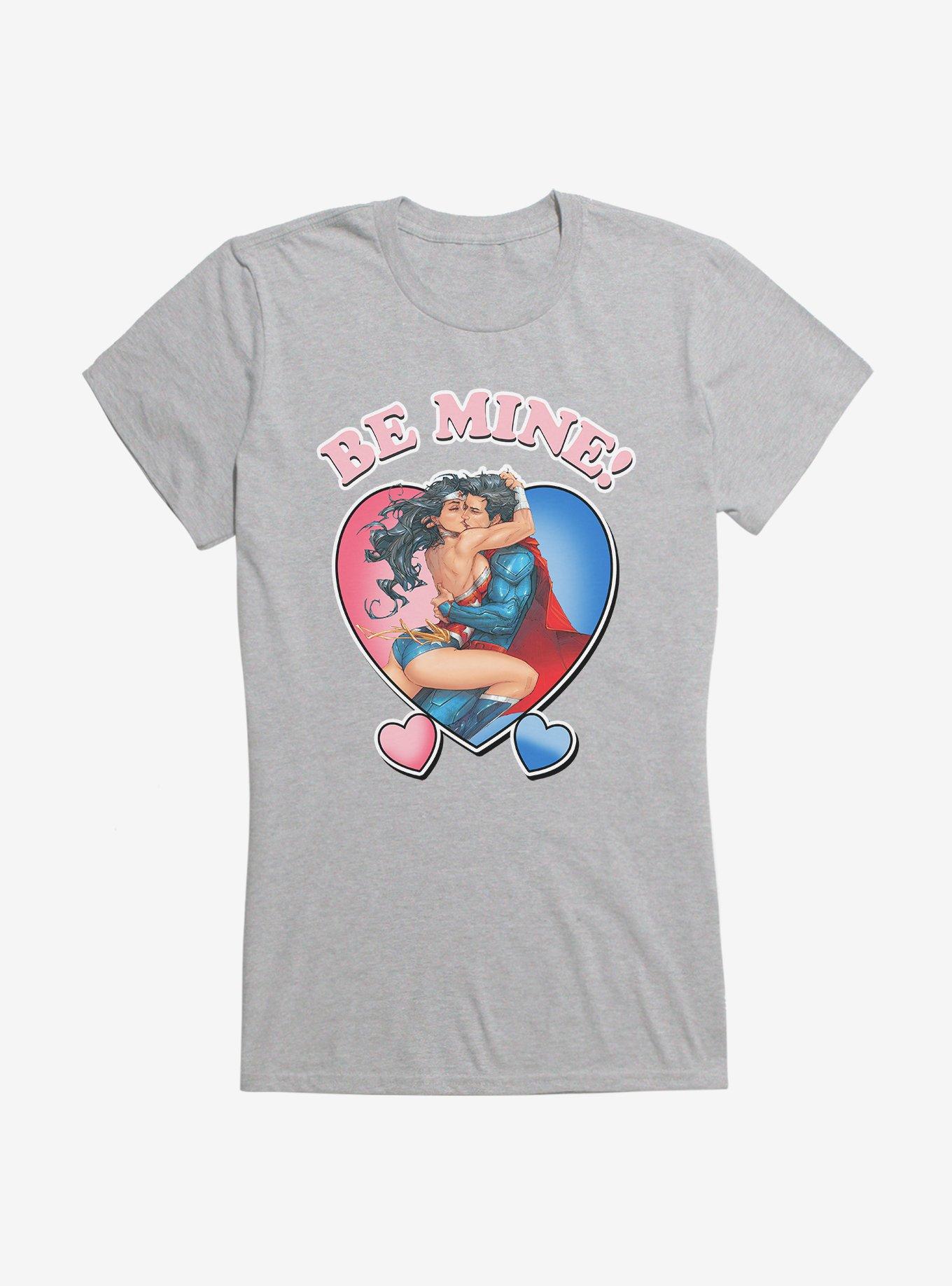 DC Comics Be Mine Superman & Wonder Woman Girls T-Shirt