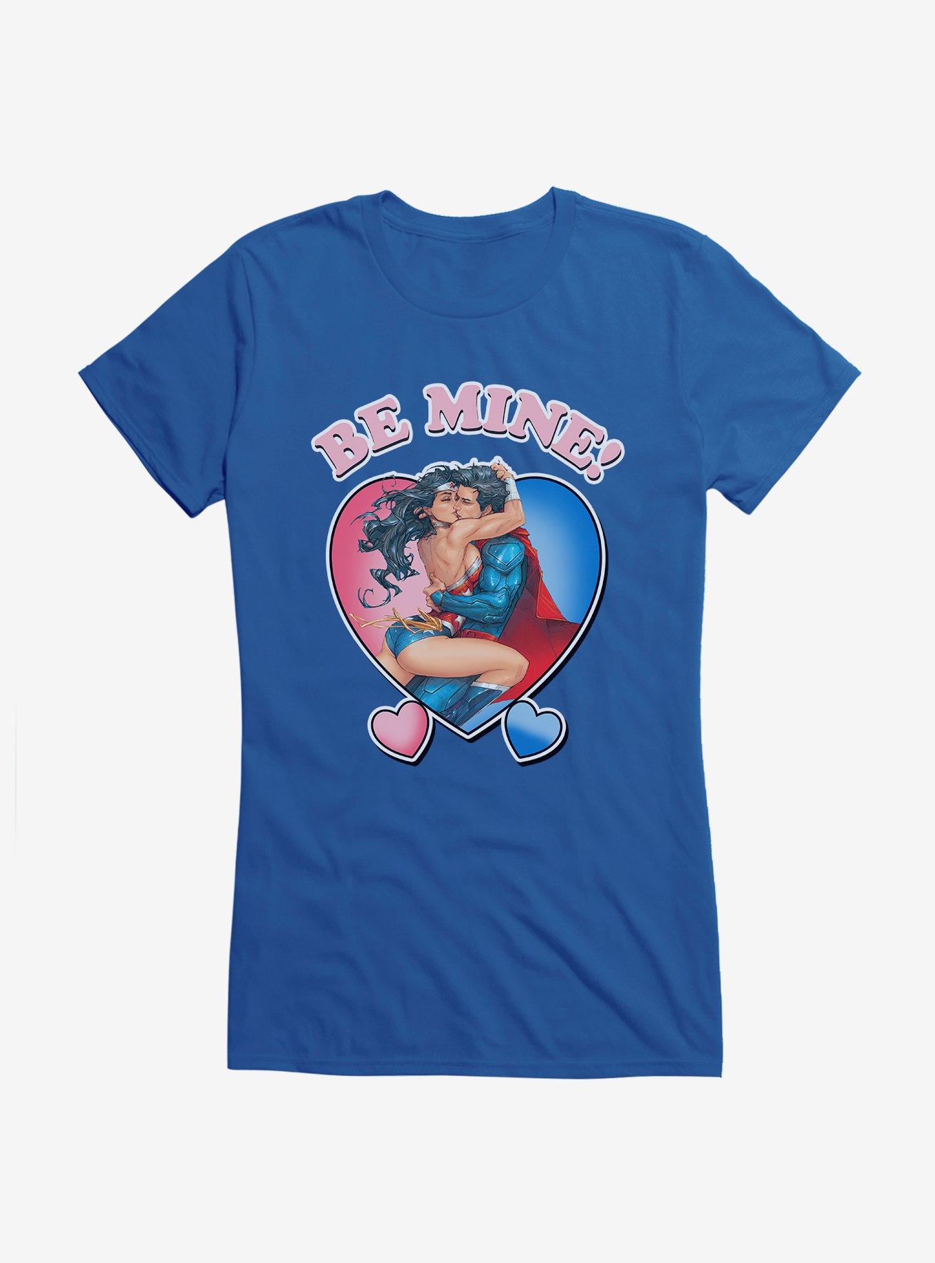 DC Comics Be Mine Superman & Wonder Woman Girls T-Shirt