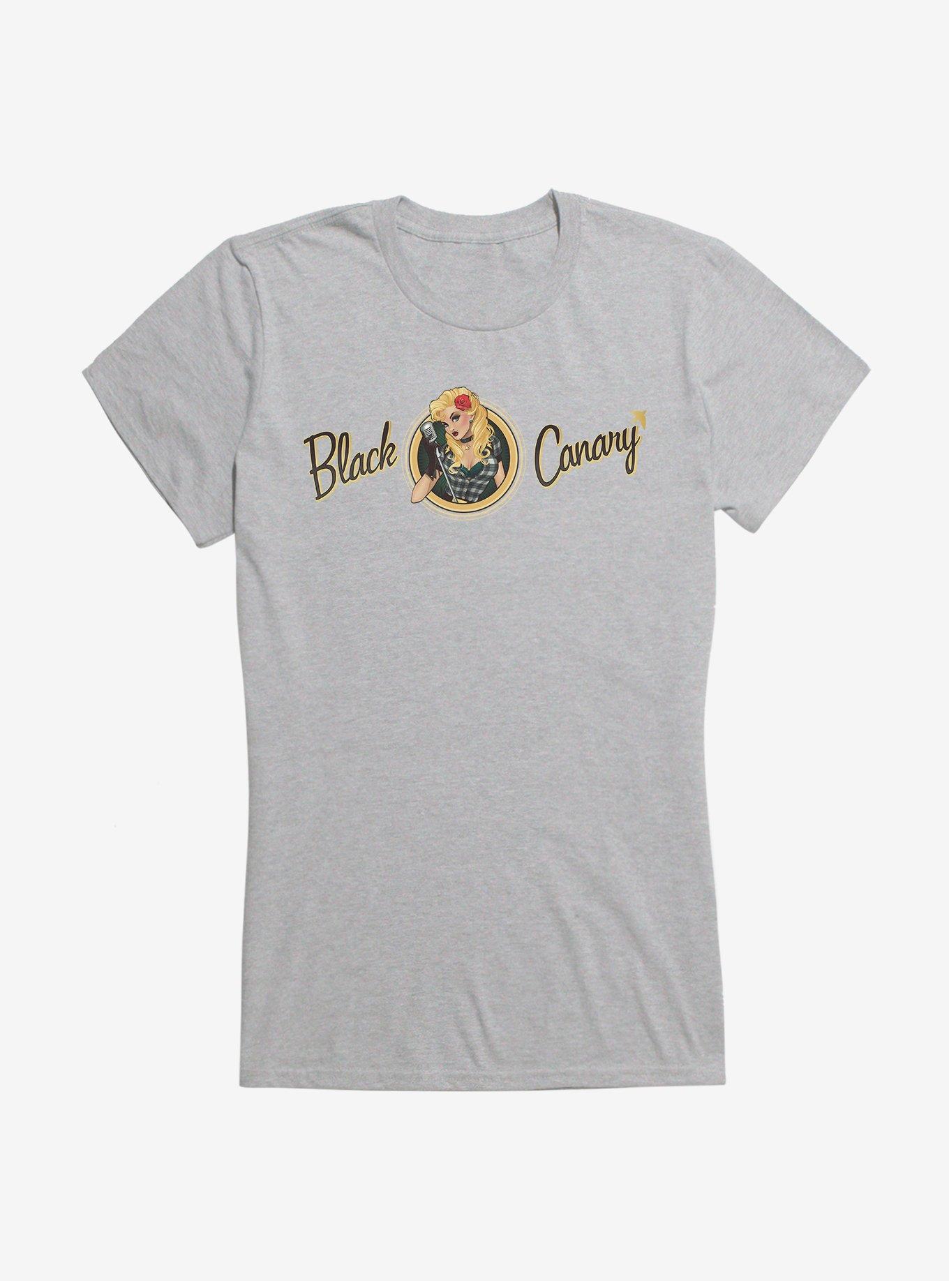DC Comics Bombshells Black Canary Script Girls T-Shirt, SPORT GRAY, hi-res