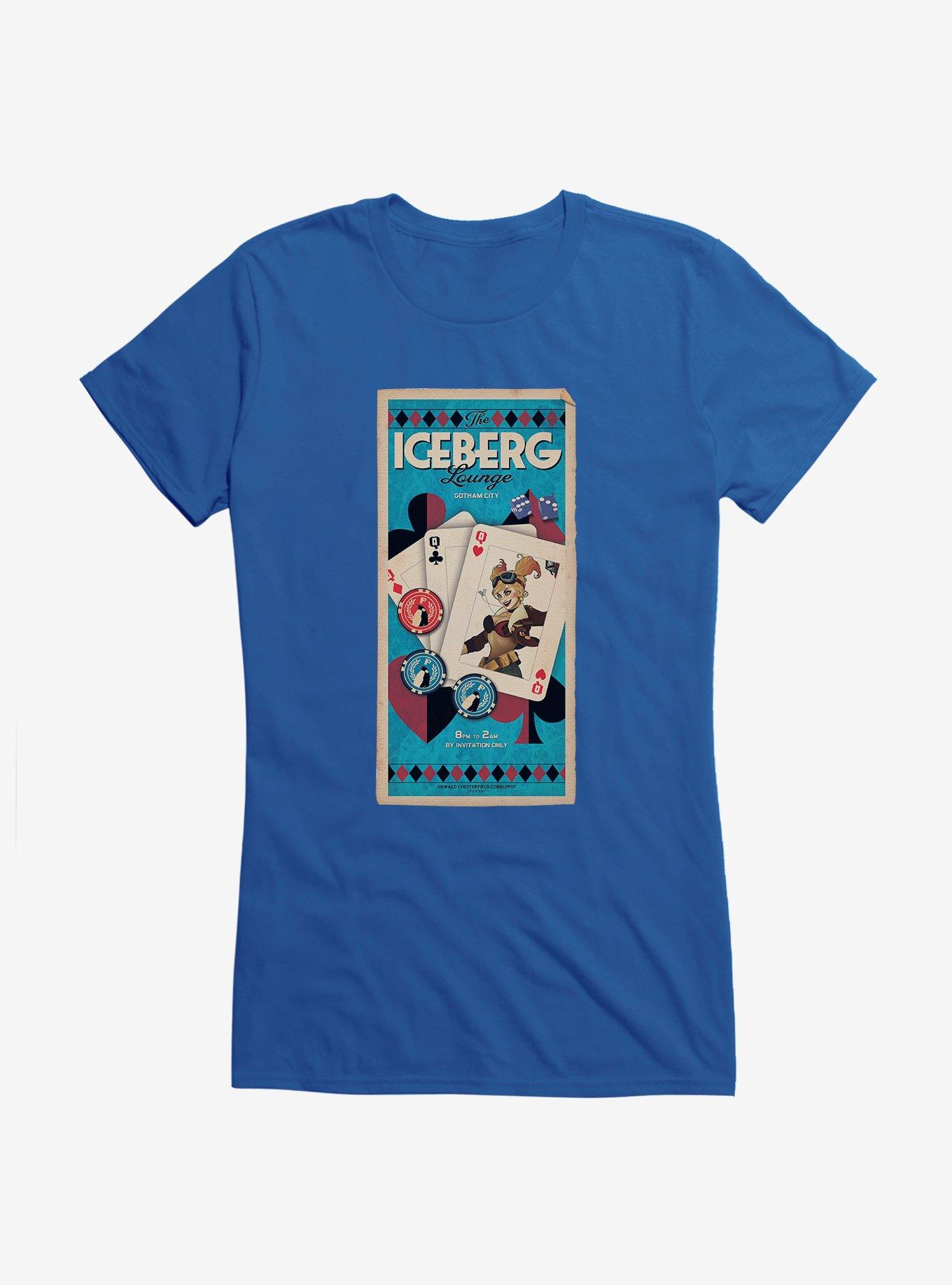DC Comics Bombshells Harley Quinn Iceberg Lounge Girls T-Shirt, ROYAL, hi-res