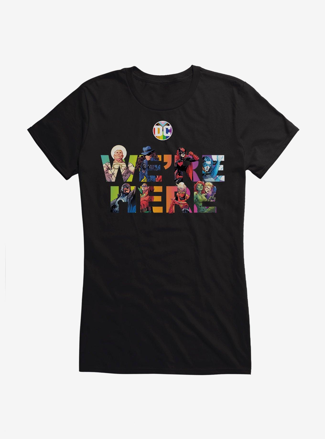 DC Comics Justice League Here T-Shirt, BLACK, hi-res