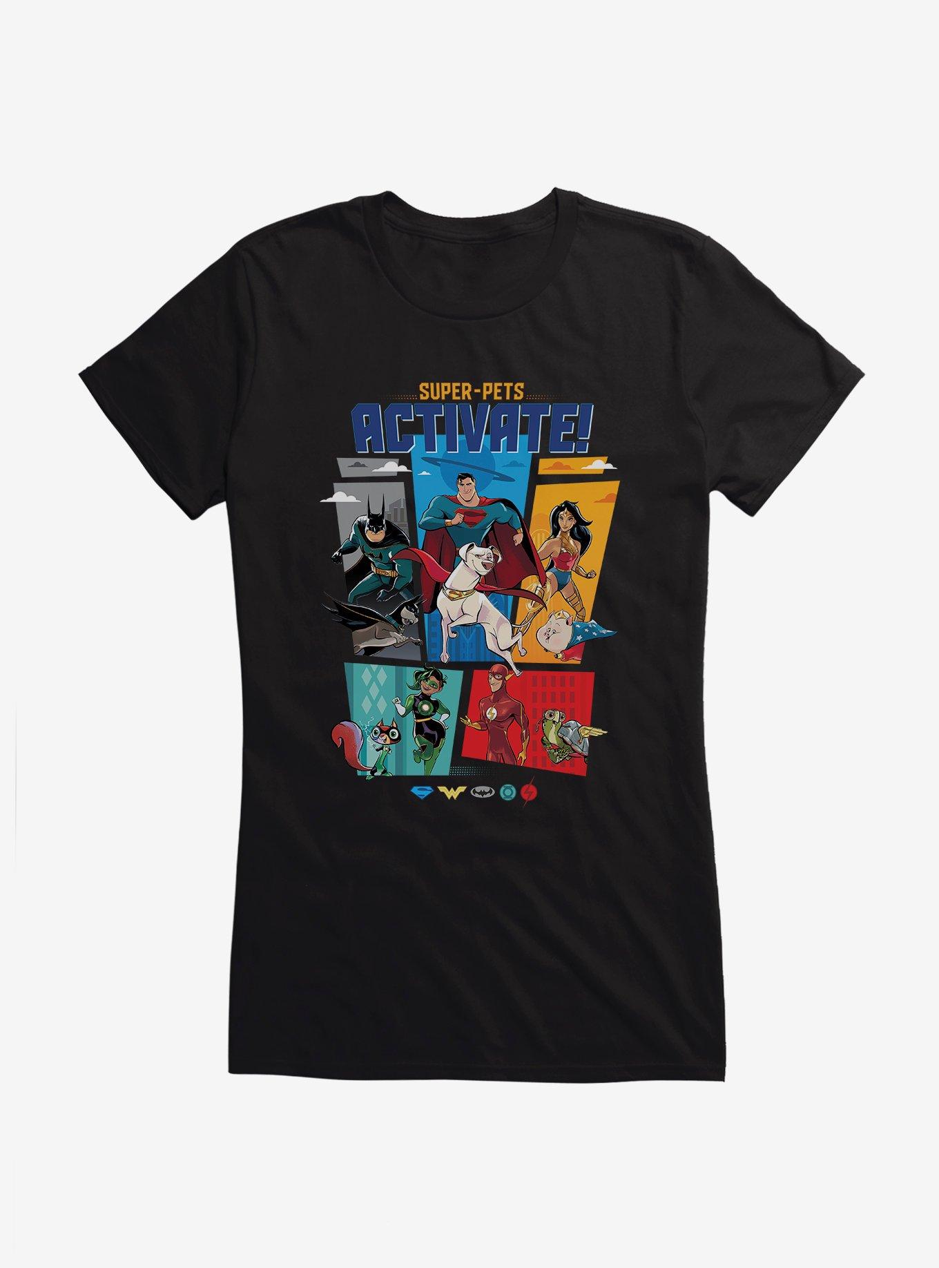 DC Comics League Of Super-Pets Heroes Activate! Girls T-Shirt