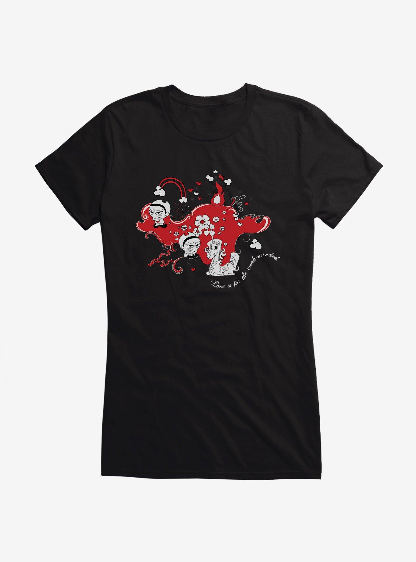 Grim Adventures Of Billy And Mandy Mandy Love Is For The Weak-Minded Girls T-Shirt, BLACK, hi-res