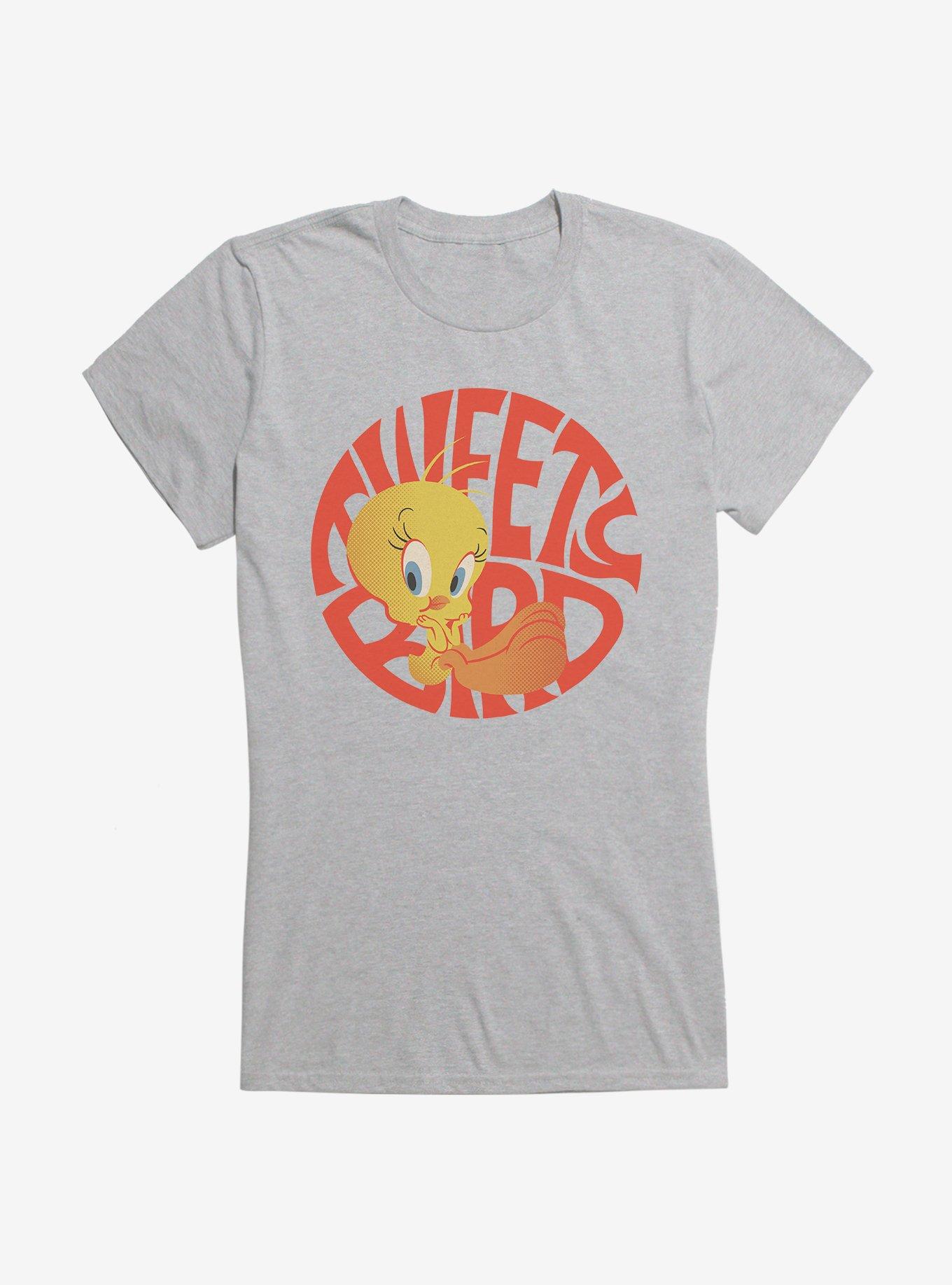 Looney Tunes Tweety Bird Typography Girls T-Shirt - GREY | Hot Topic