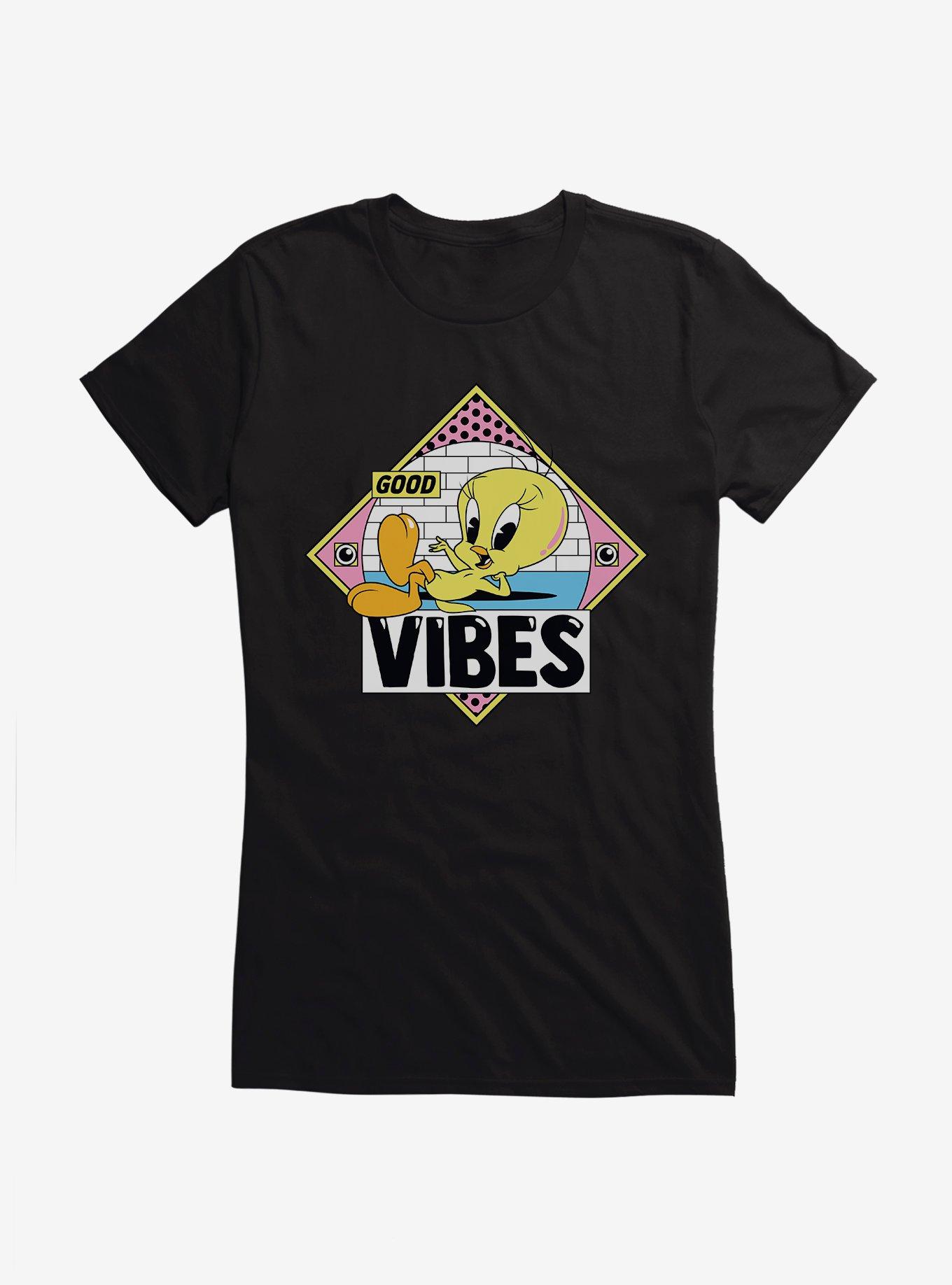 Looney Tunes Tweety Good Vibes Girls T-Shirt, BLACK, hi-res
