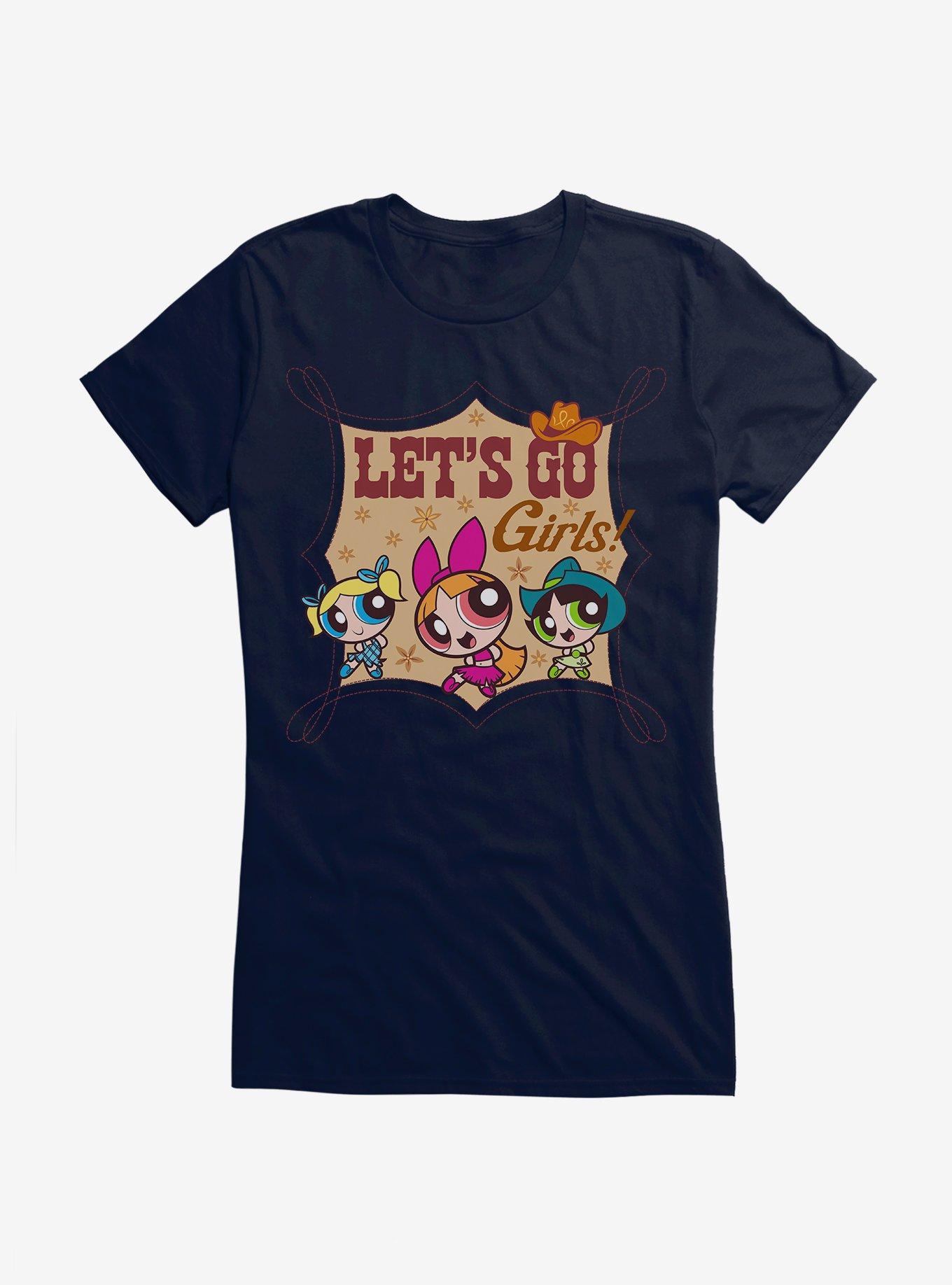 Powerpuff Girls Lets Go Girls Girls T-Shirt, NAVY, hi-res
