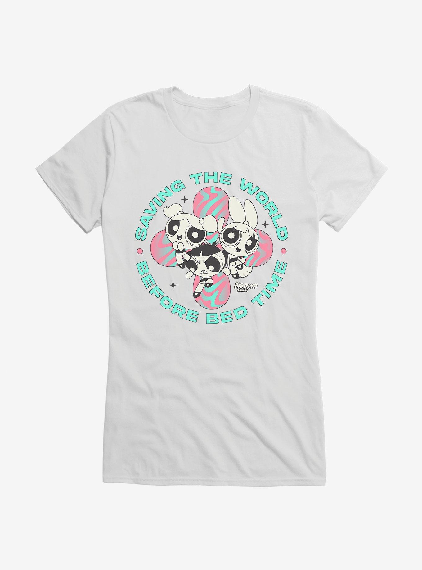 Powerpuff Girls Saving The World Girls T-Shirt, WHITE, hi-res