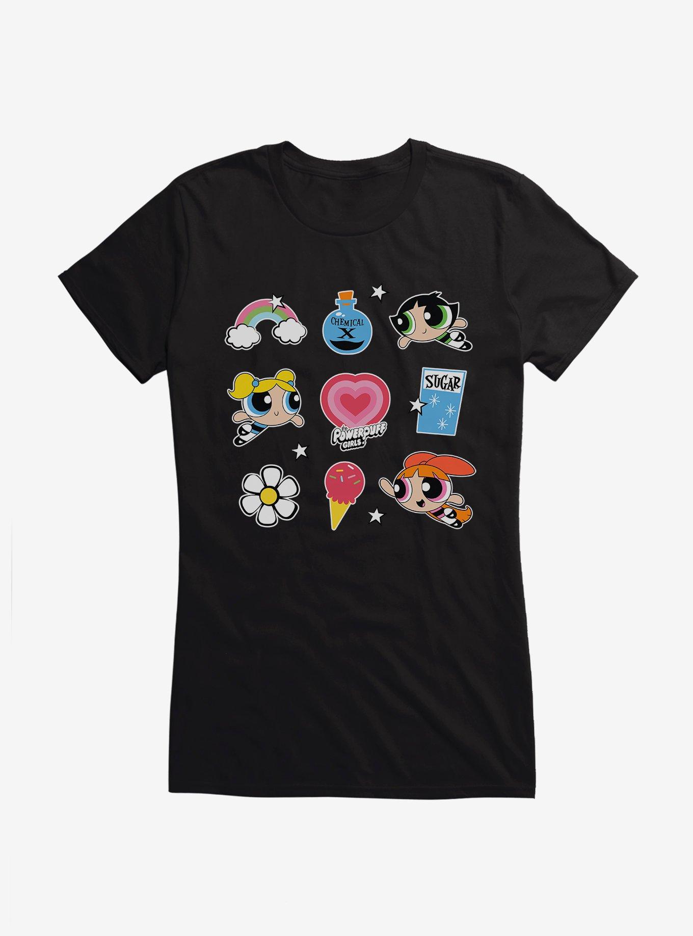 Powerpuff Girls Textbook Ingredients Girls T-Shirt, BLACK, hi-res