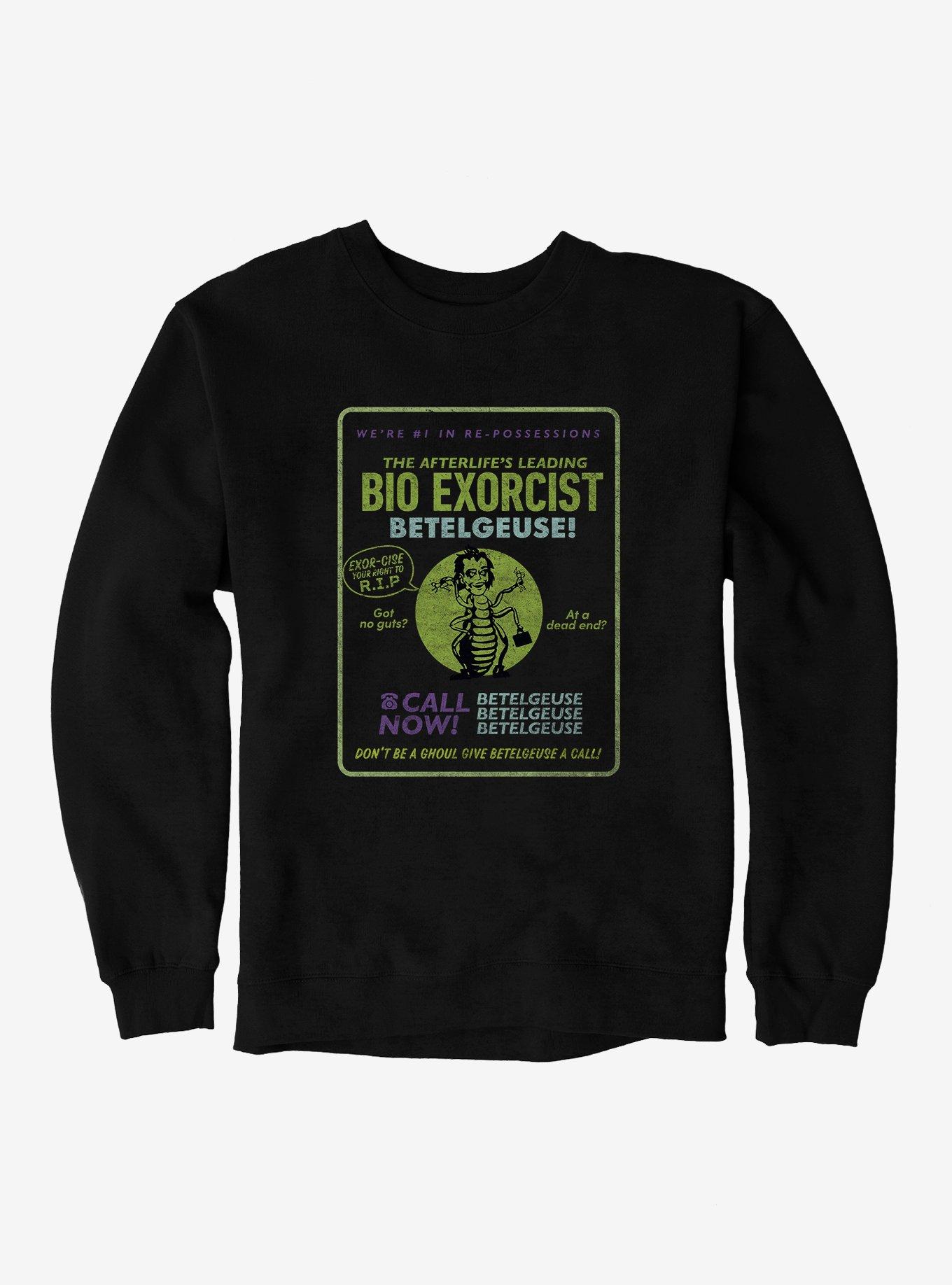 Beetlejuice Betelguese Bio-Exorcist Calling Card Sweatshirt