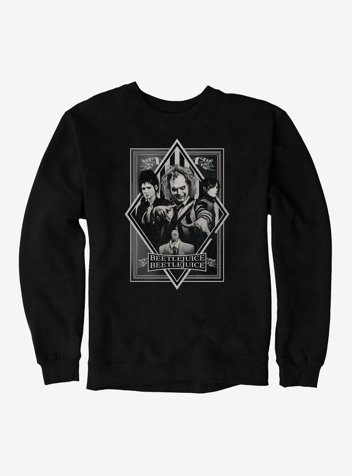 Beetlejuice Beetlejuice Art Deco Poster Sweatshirt