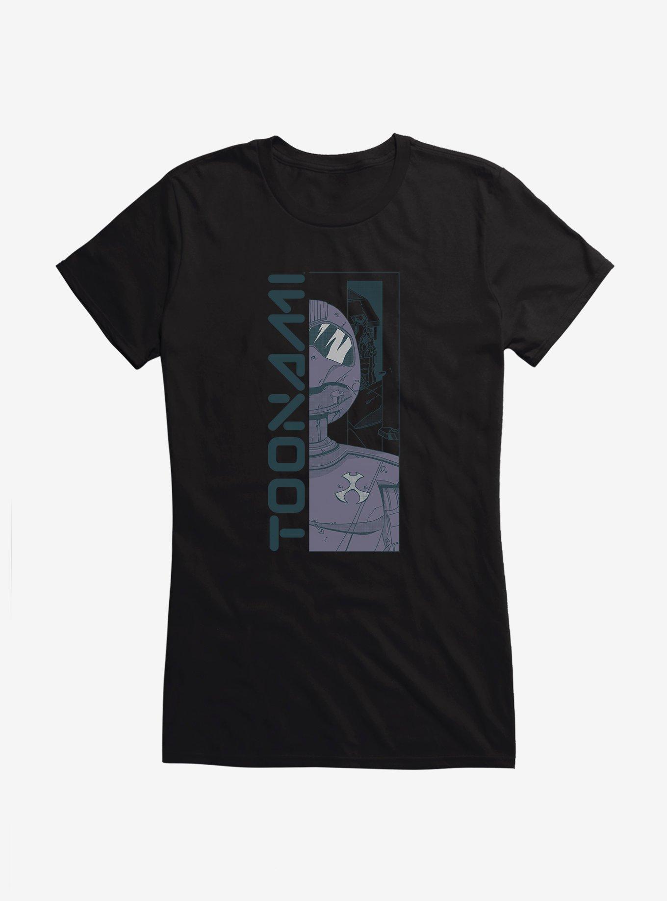 Toonami Split Logo Robot Tom Girls T-Shirt