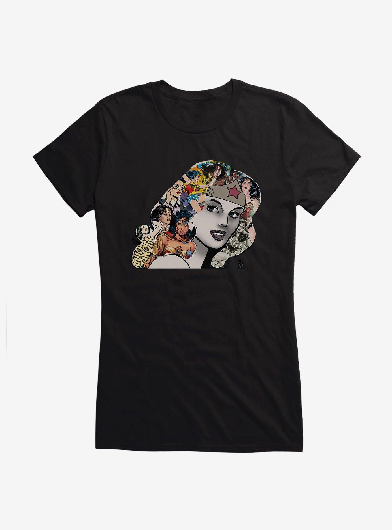 Wonder Woman Faces Graphic Girls T-Shirt, , hi-res