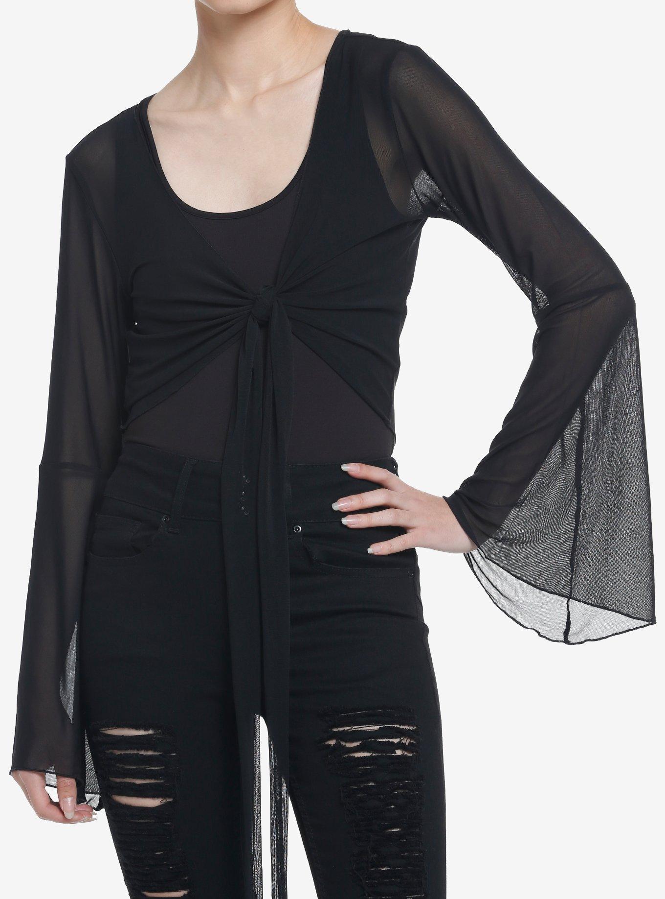 Cosmic Aura Mesh Bell Sleeve Girls Shrug, , hi-res