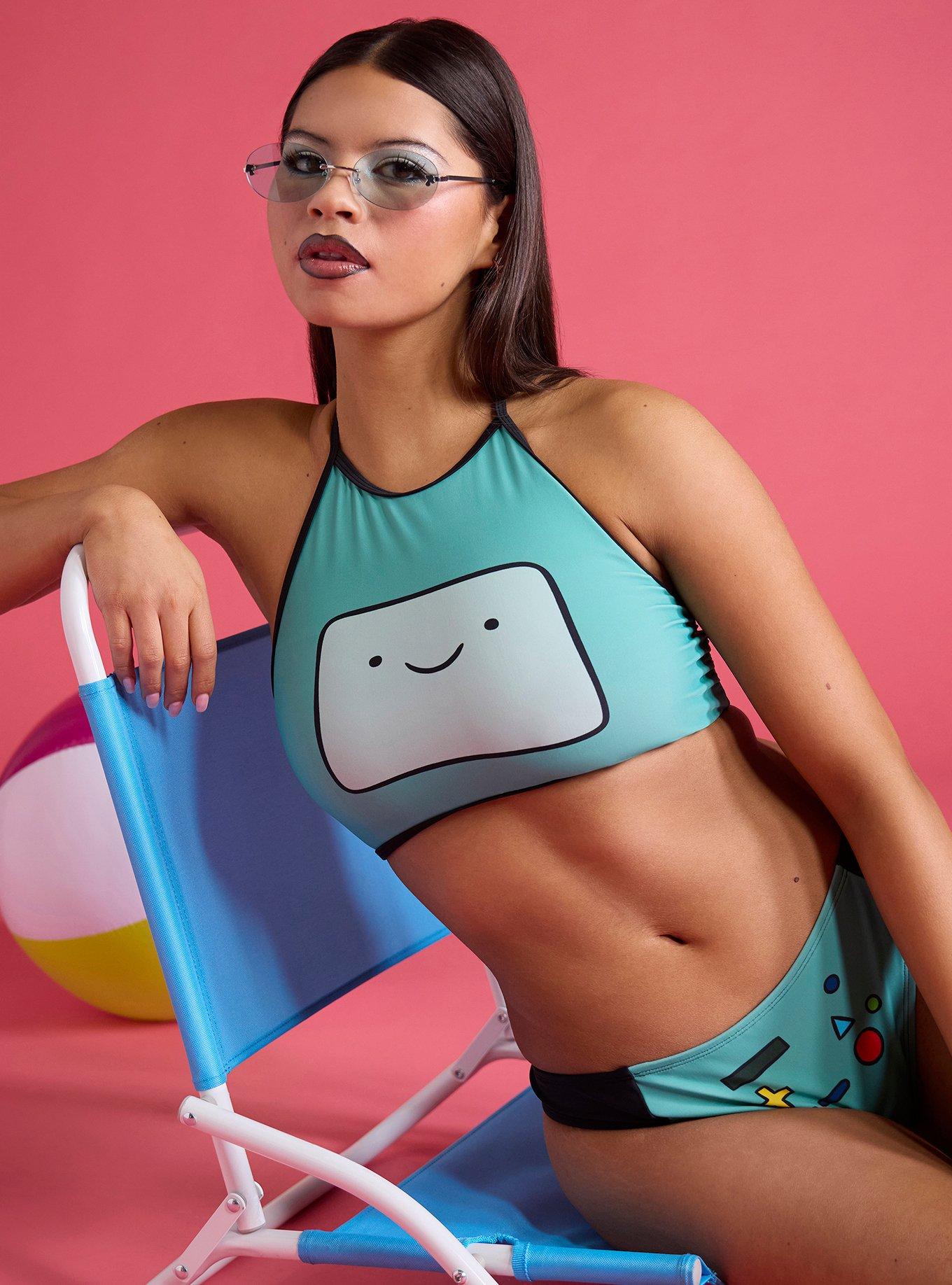 Adventure Time BMO Halter Swim Top, , hi-res