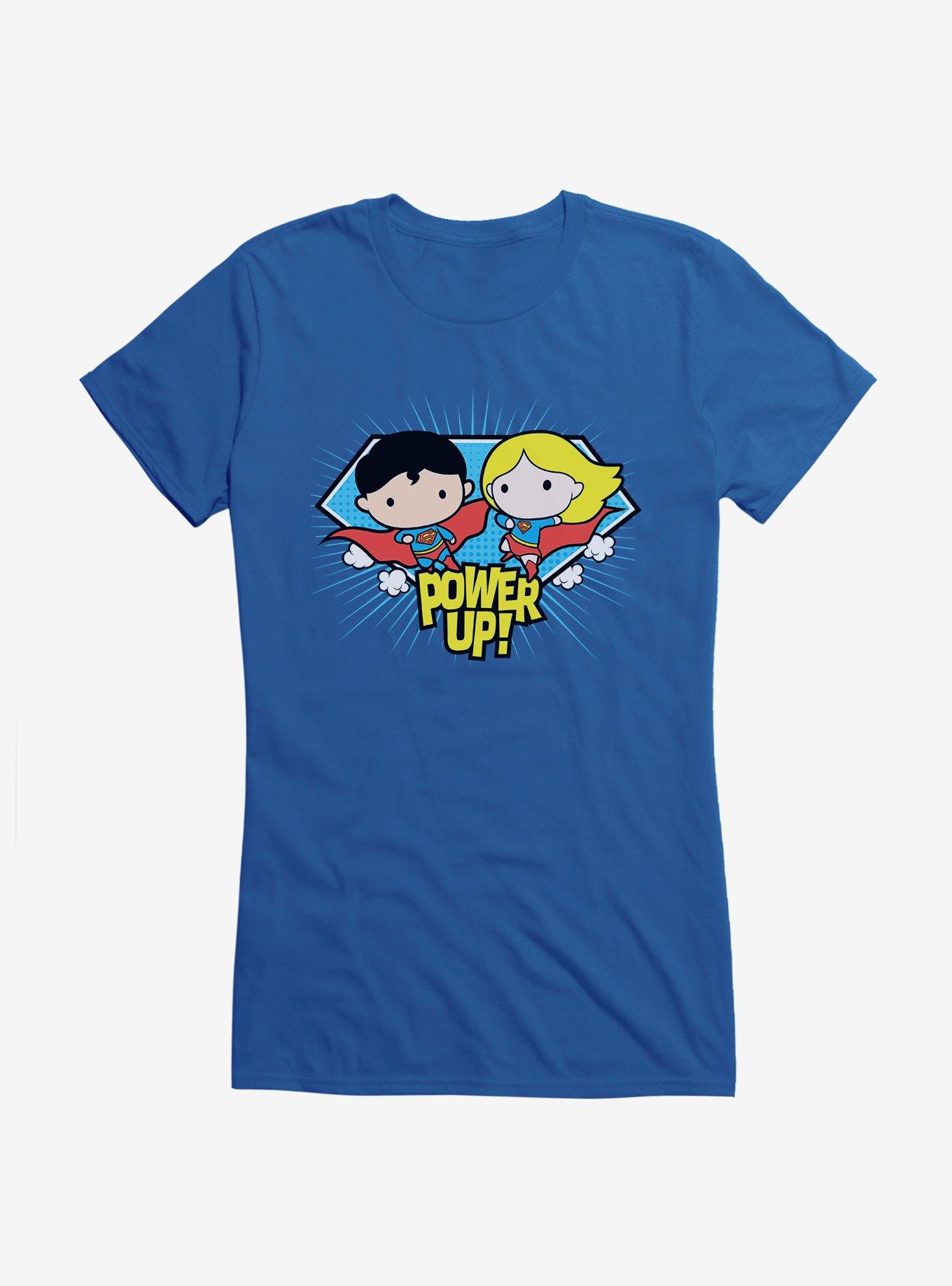 DC Comics Superman And Supergirl Chibi Power Up! Girls T-Shirt, , hi-res