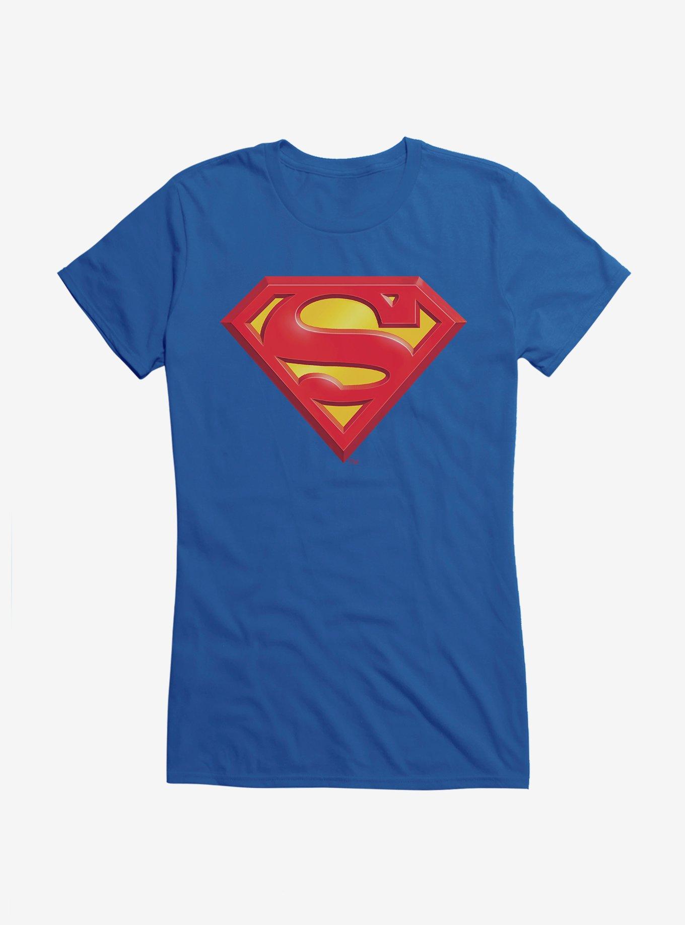DC Comics Superman Classic Logo Girls T-Shirt, ROYAL, hi-res