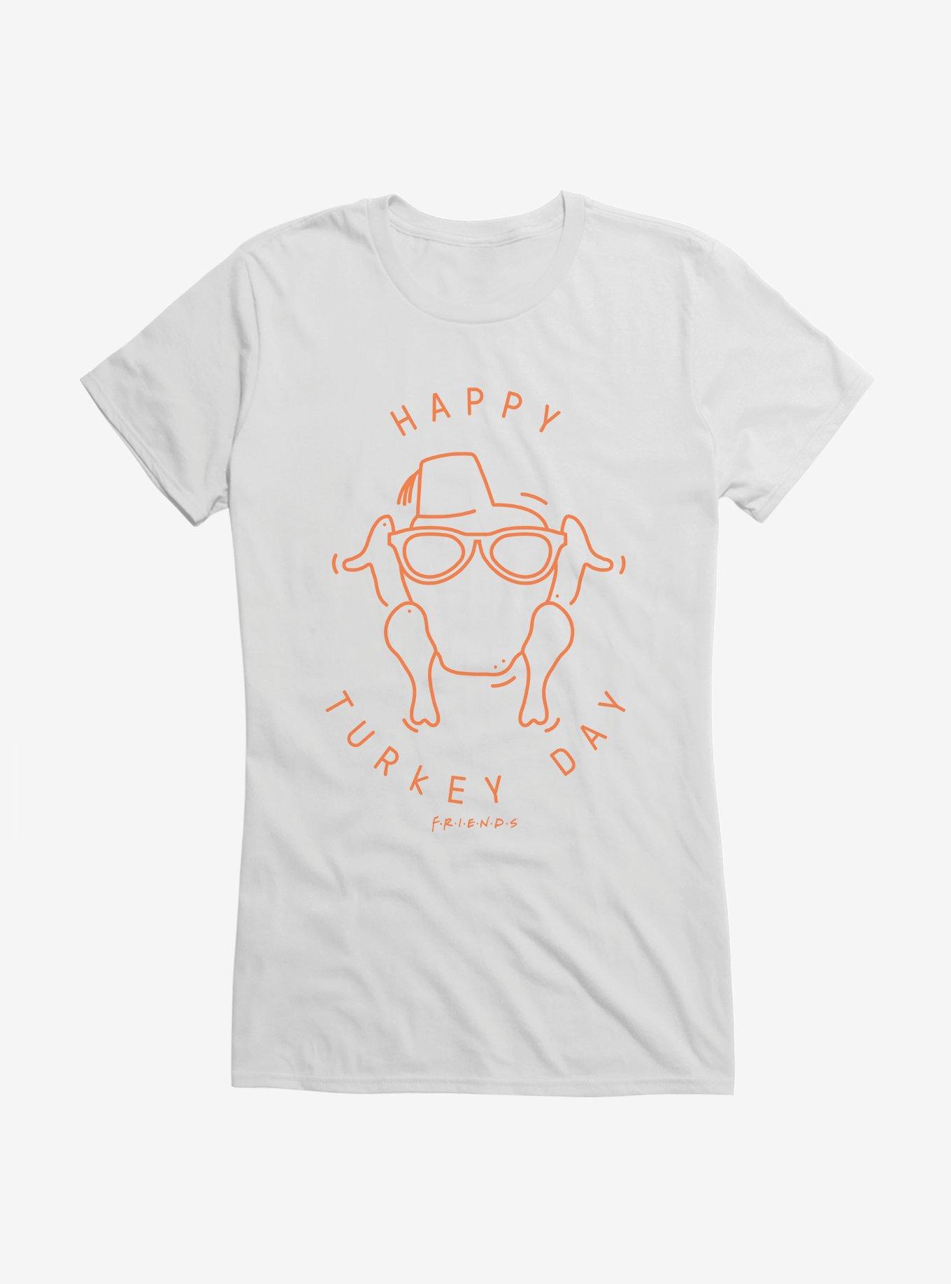 Friends Happy Turkey Day Icon Girls T-Shirt