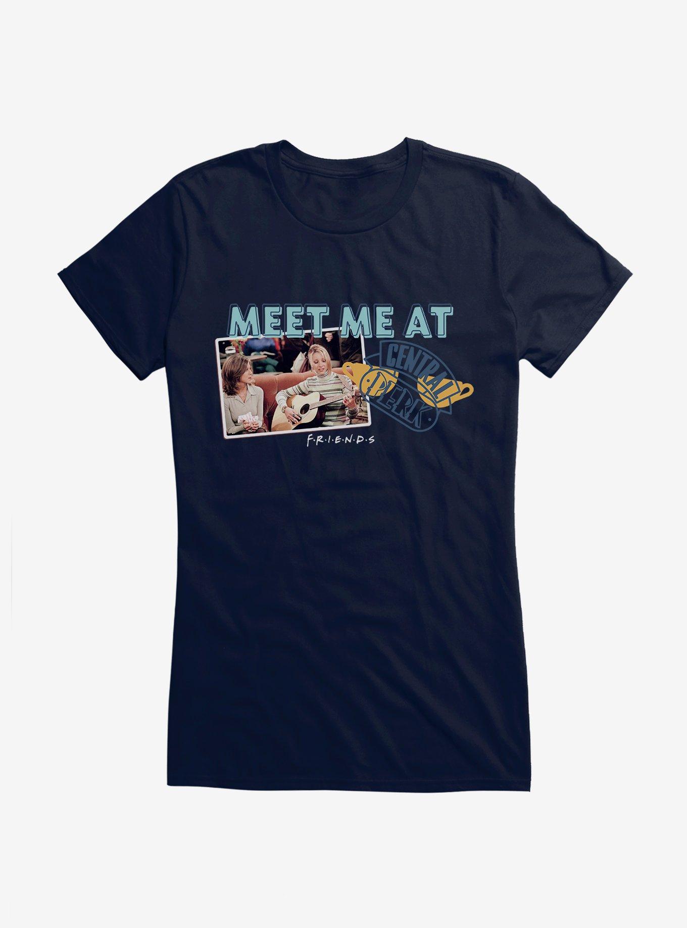 Friends Meet At Central Perk Girls T-Shirt, NAVY, hi-res