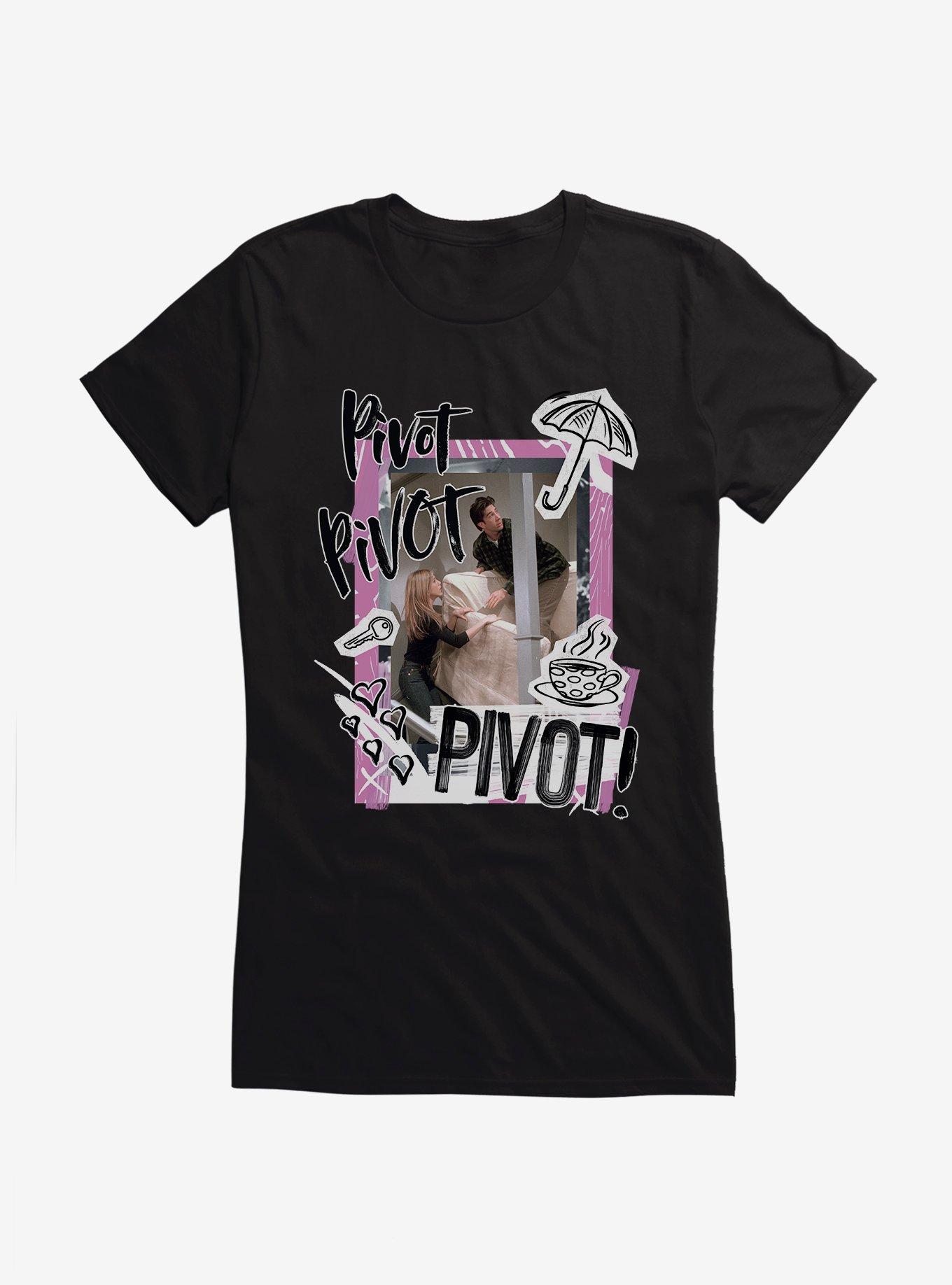 Friends Ross Rachel Pivot Girls T-Shirt, BLACK, hi-res