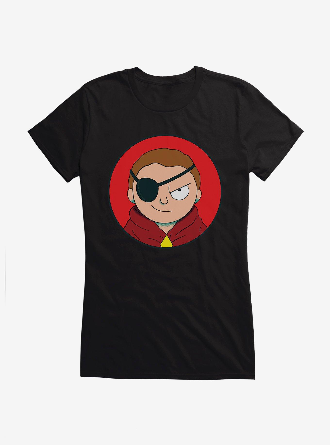 Rick And Morty Eyepatch Morty Girls T-Shirt
