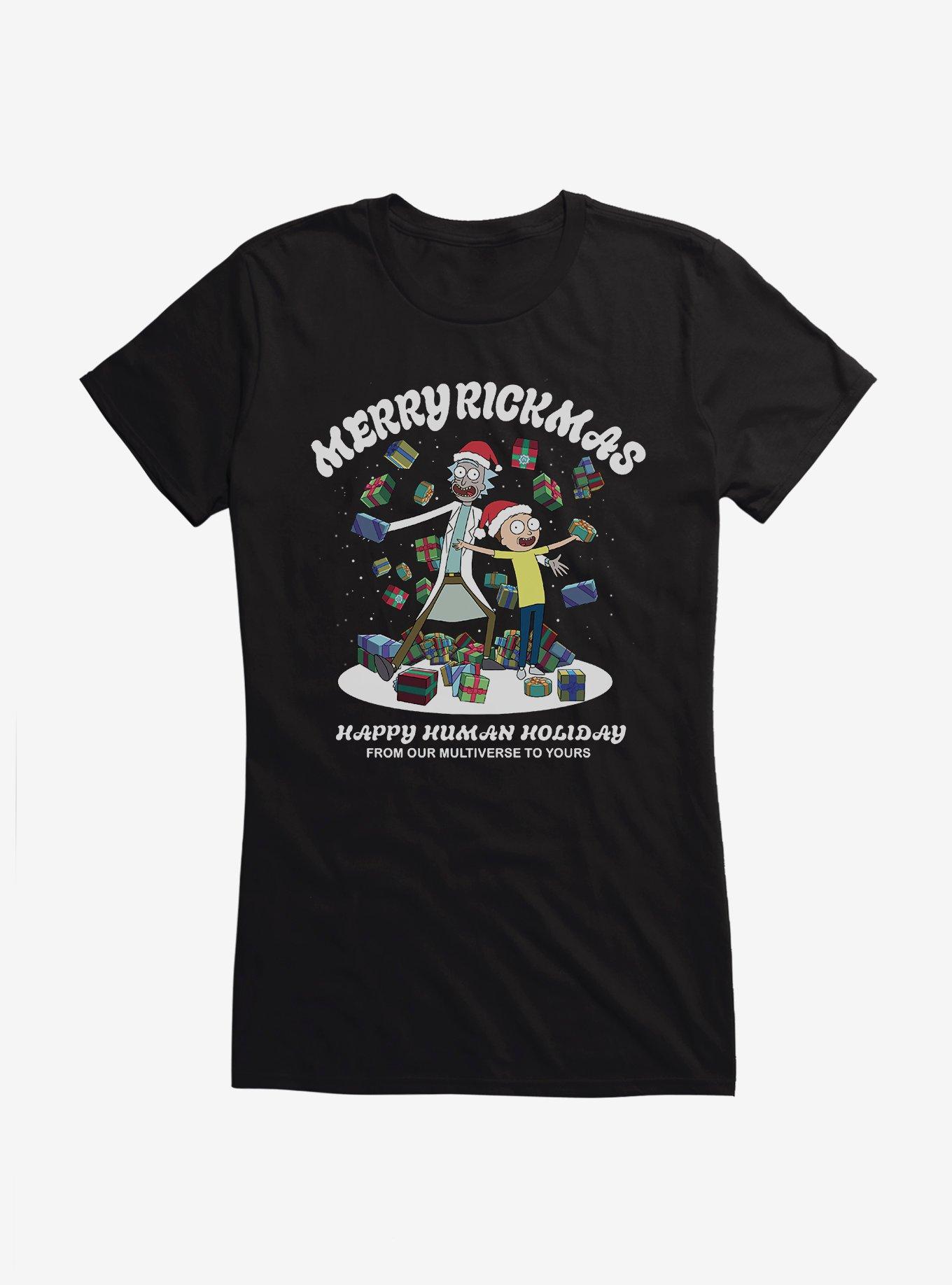 Rick And Morty Merry Rickmas Girls T-Shirt, , hi-res