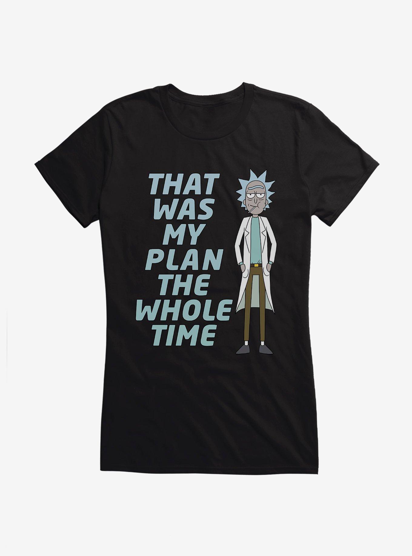 Rick And Morty Rick's Plan Girls T-Shirt, BLACK, hi-res