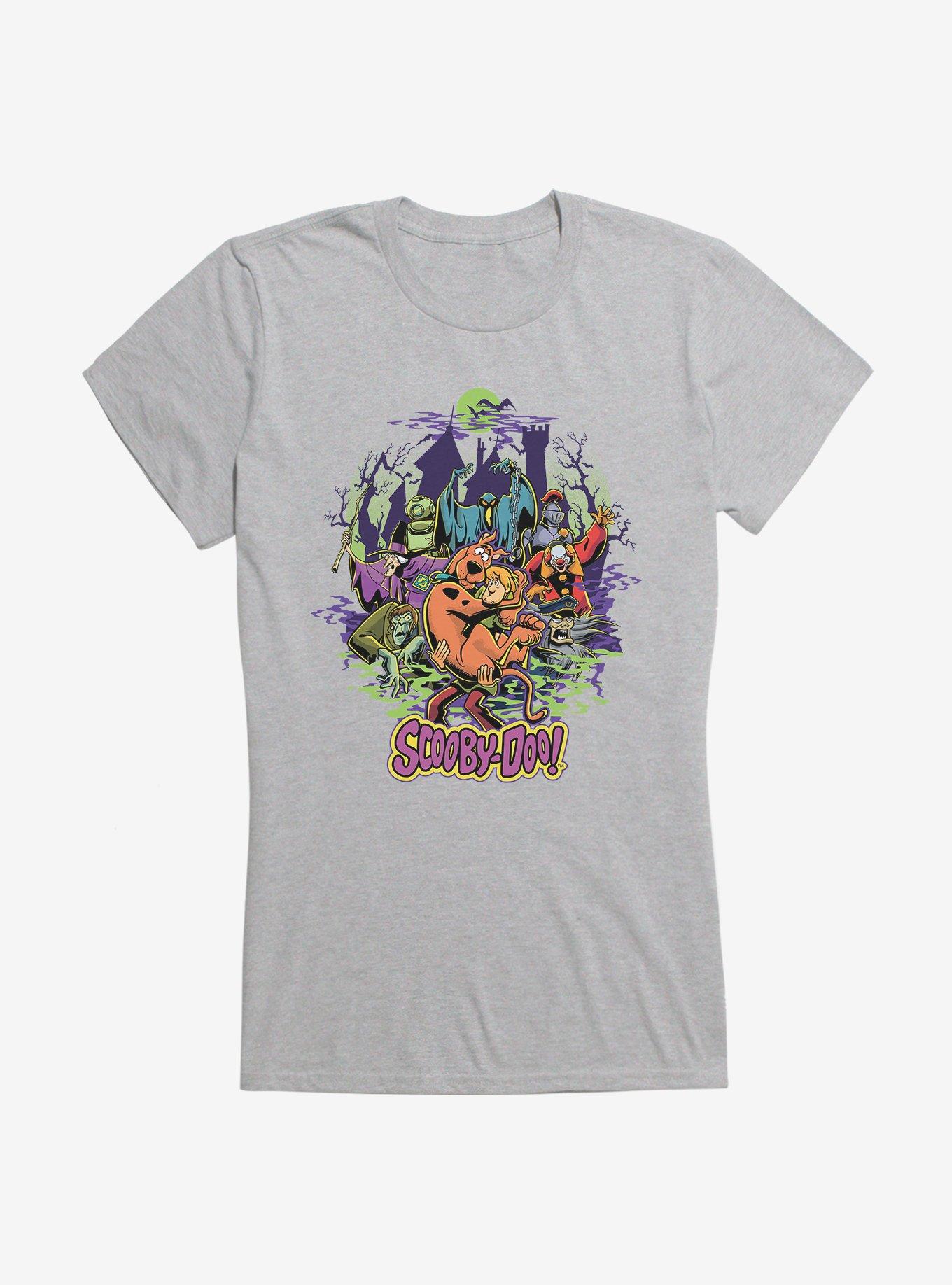 Scooby-Doo Spooky Monsters Shaggy And Scooby Girls T-Shirt, SPORT GRAY, hi-res