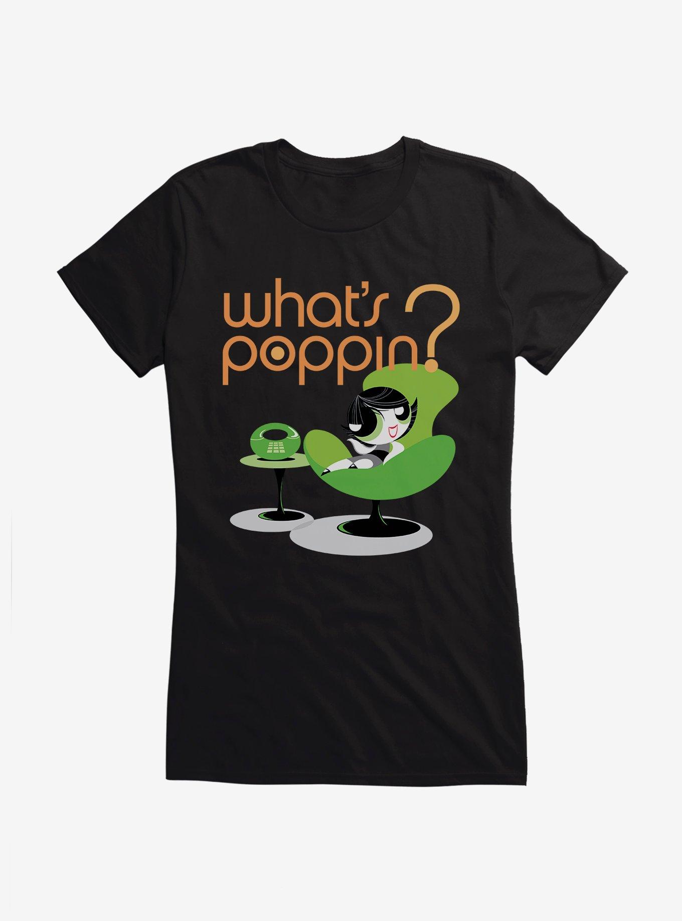 Powerpuff Girls What's Poppin Girls T-Shirt, BLACK, hi-res