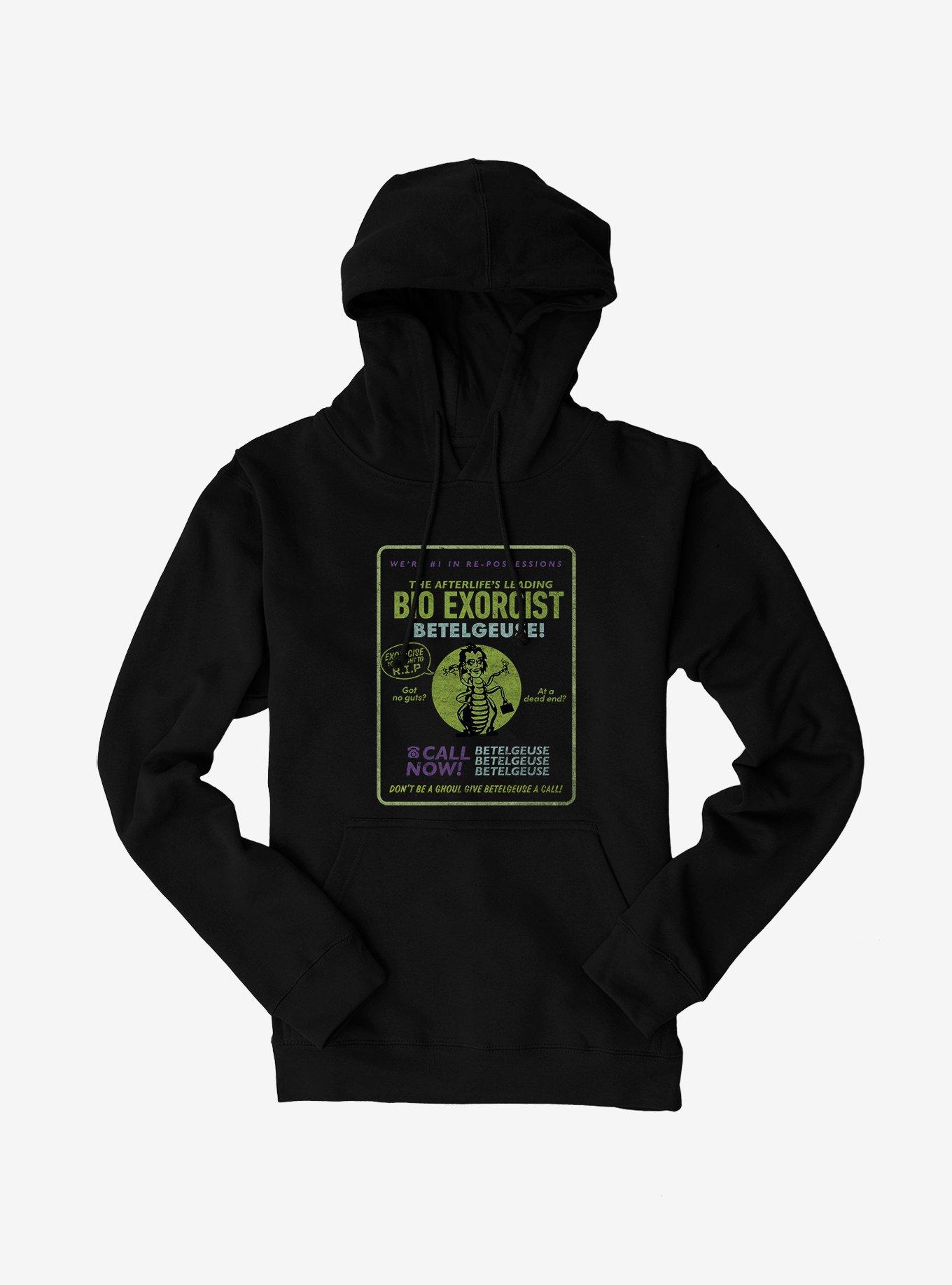 Beetlejuice Betelguese Bio-Exorcist Calling Card Hoodie