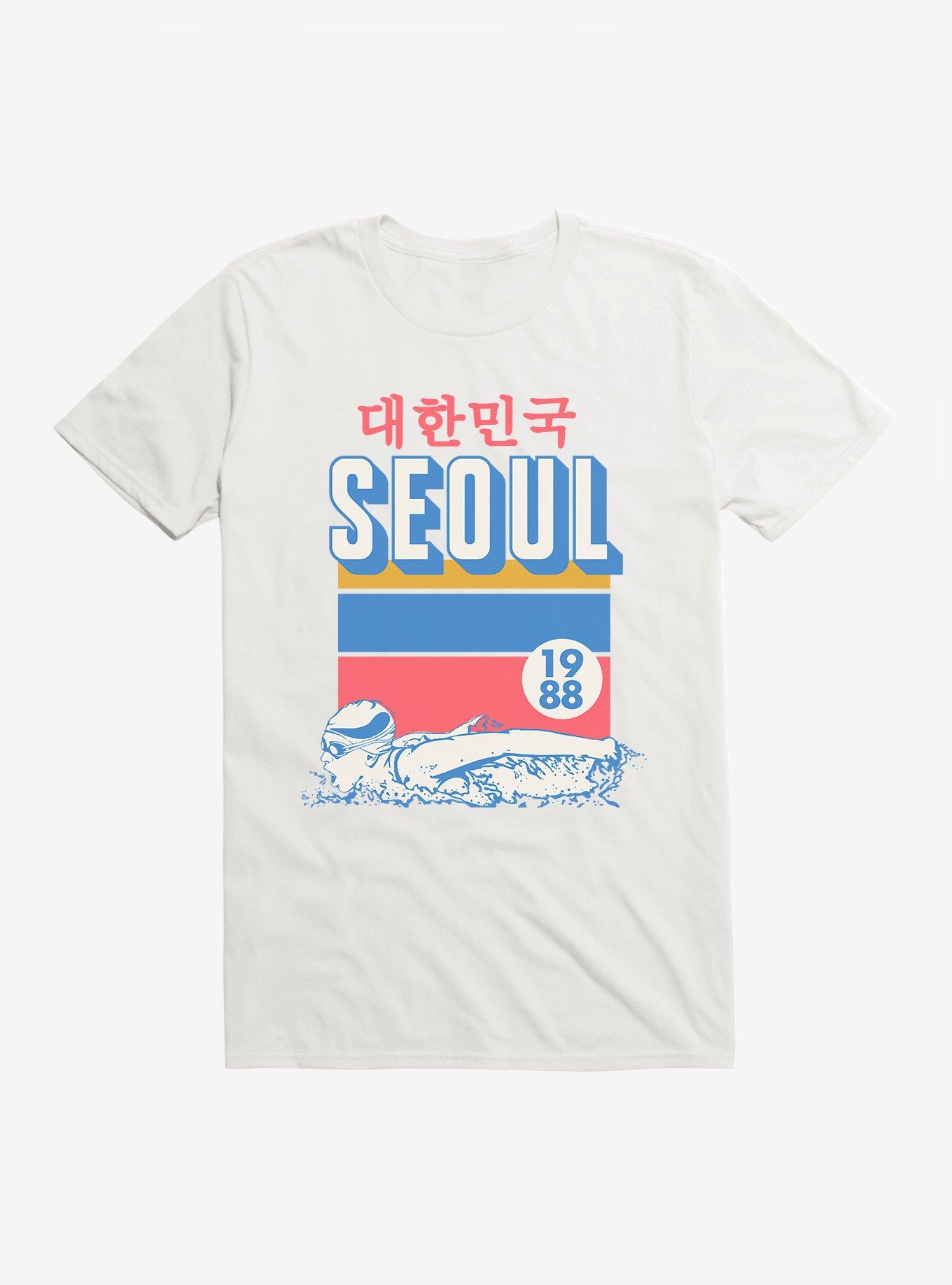 Olympic Swimming Seoul 1988 T-Shirt, WHITE, hi-res