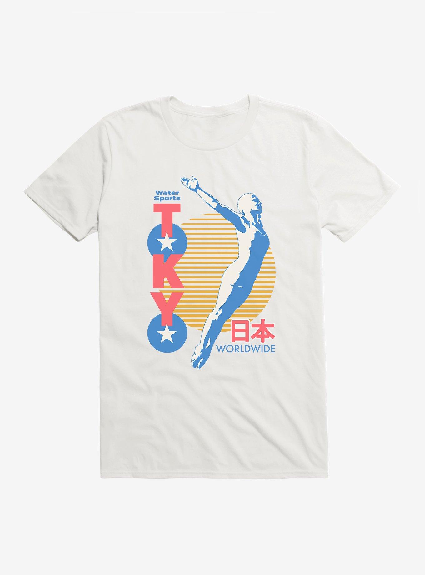 Olympic Water Sports Tokyo Worldwide T-Shirt, WHITE, hi-res