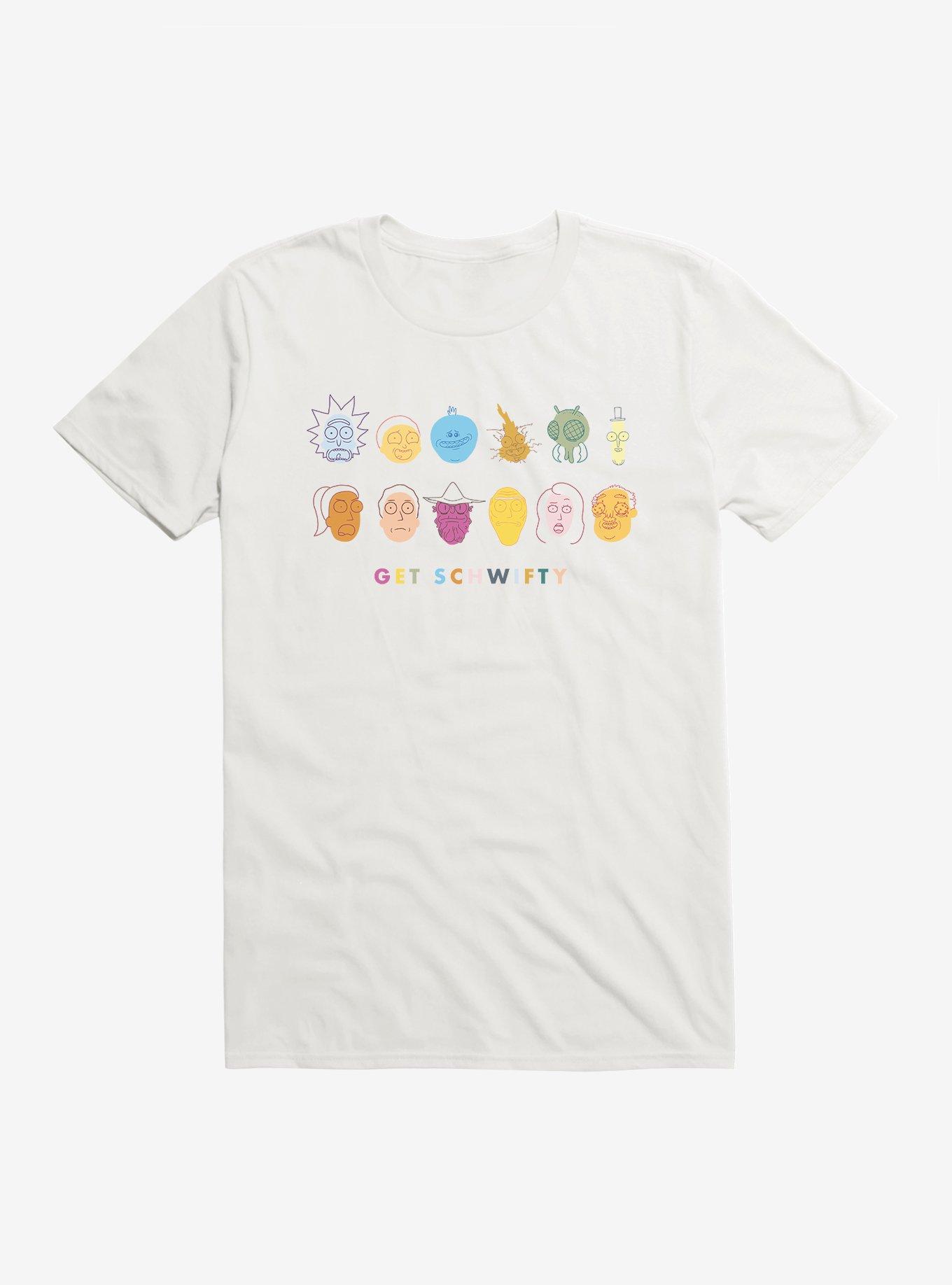 Rick And Morty Get Schwifty Faces T-Shirt, WHITE, hi-res view 1