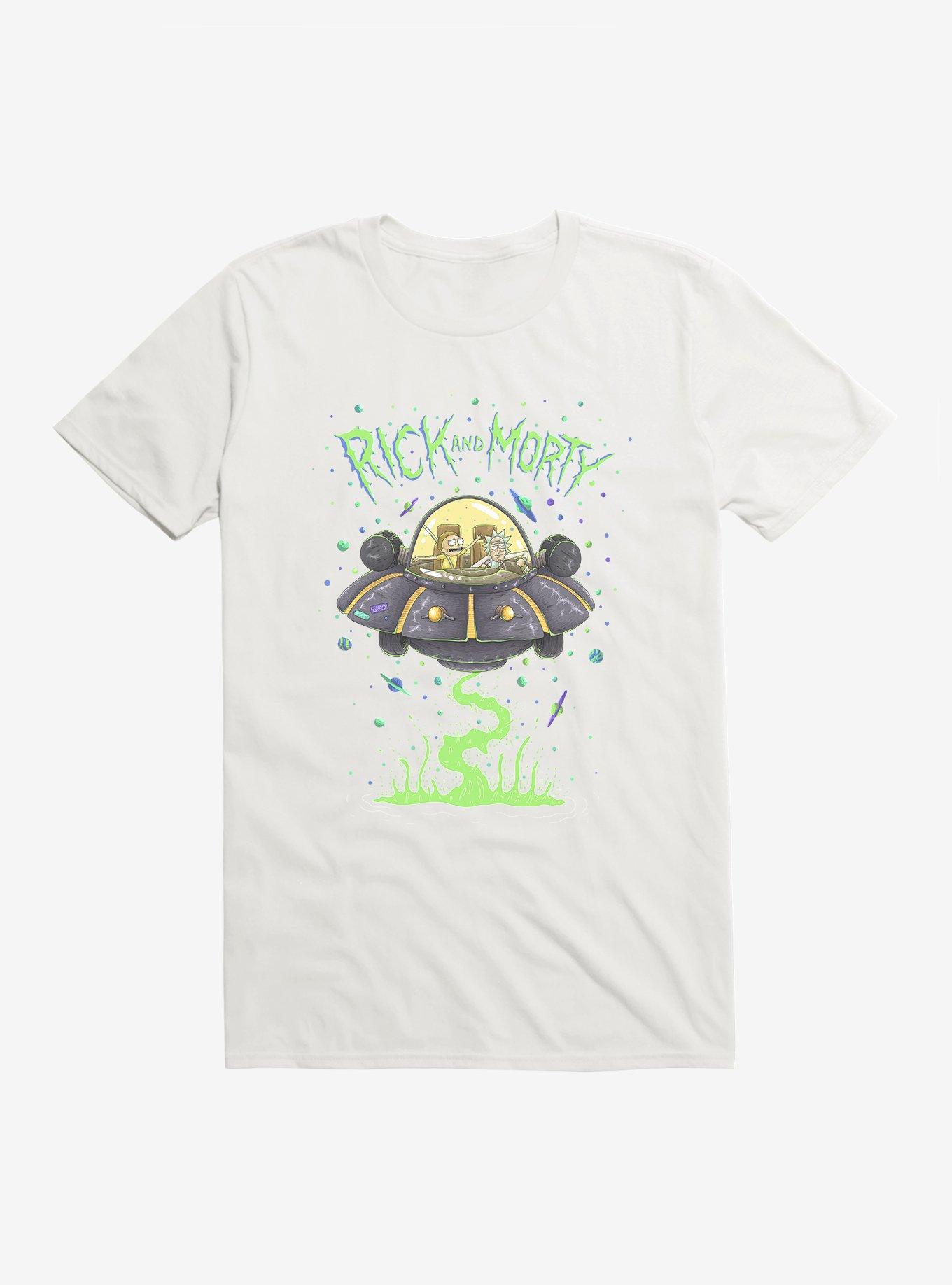 Rick And Morty The Space Cruiser Neon T-Shirt