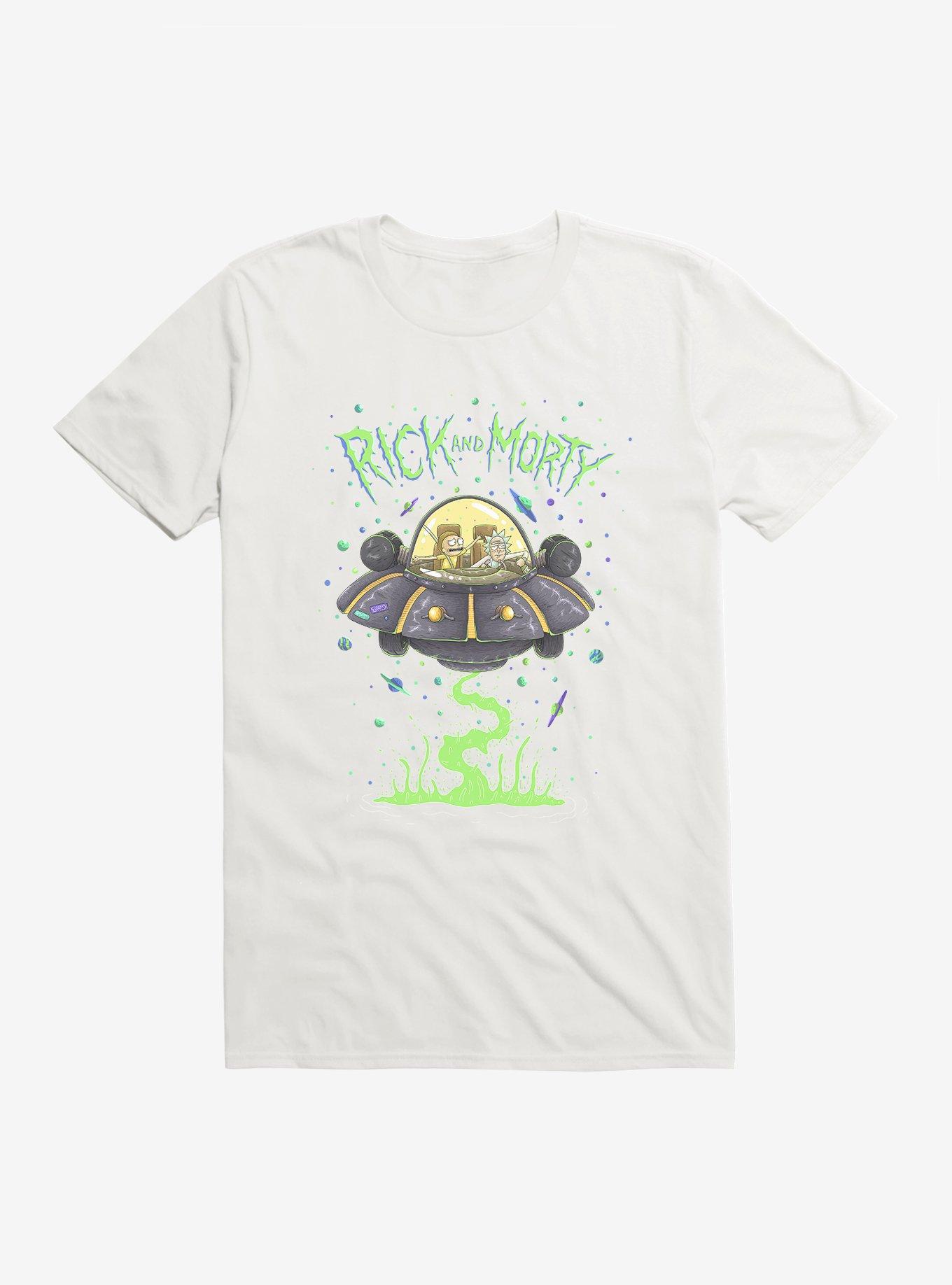 Rick And Morty The Space Cruiser Neon T-Shirt, , hi-res