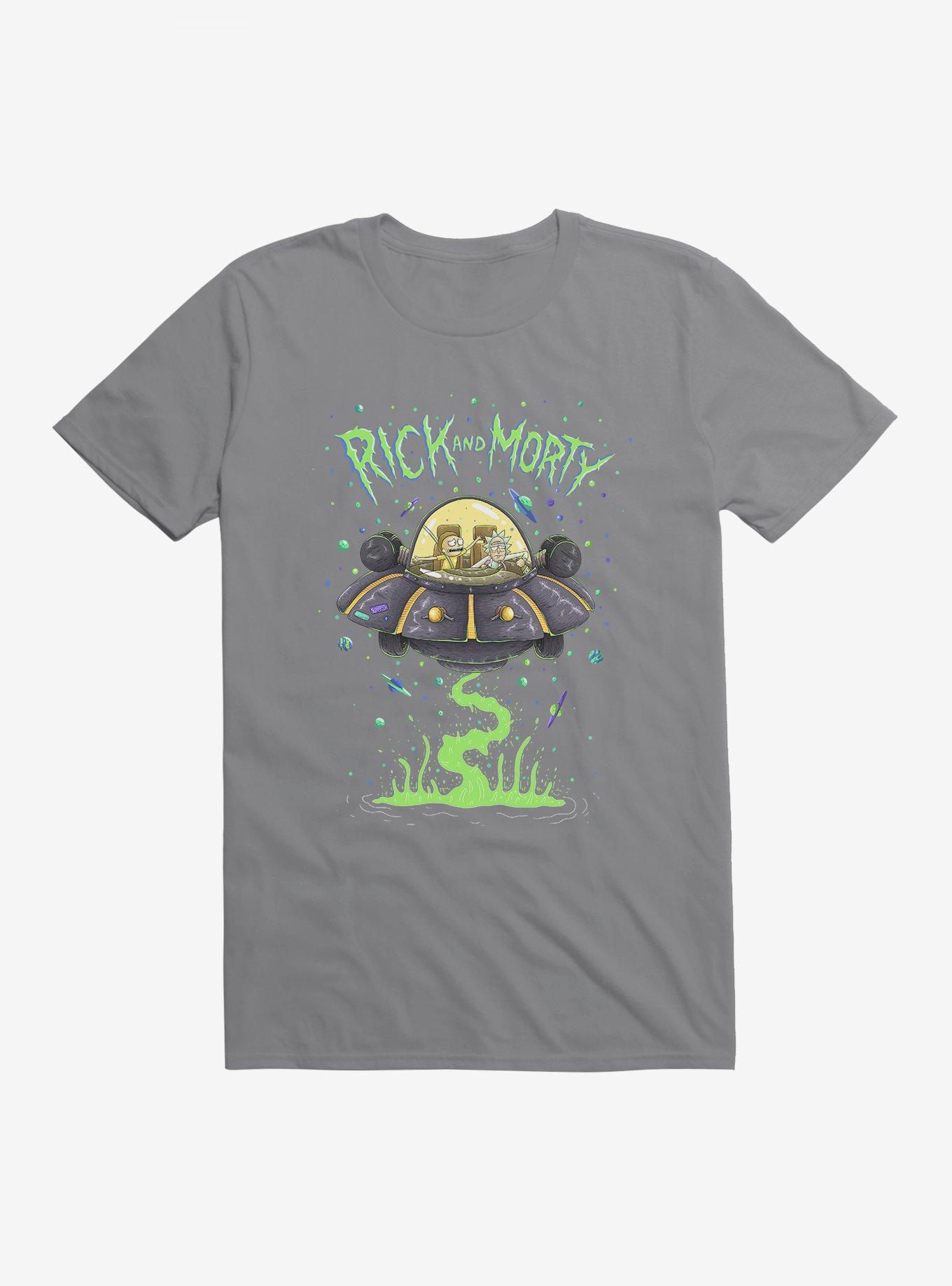 Rick And Morty The Space Cruiser Neon T-Shirt, , hi-res