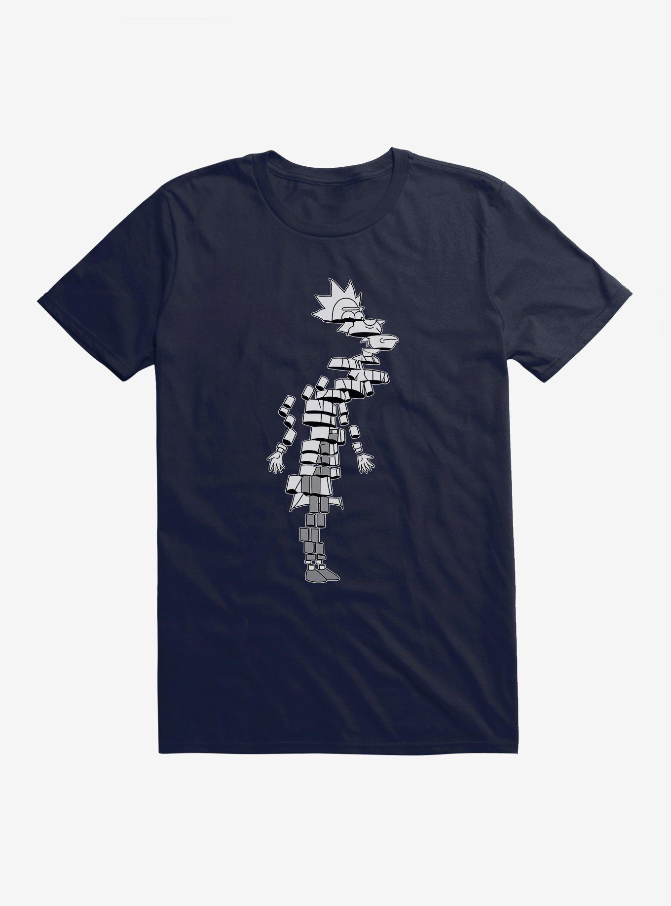 Rick And Morty Glitching Rick T-Shirt, NAVY, hi-res