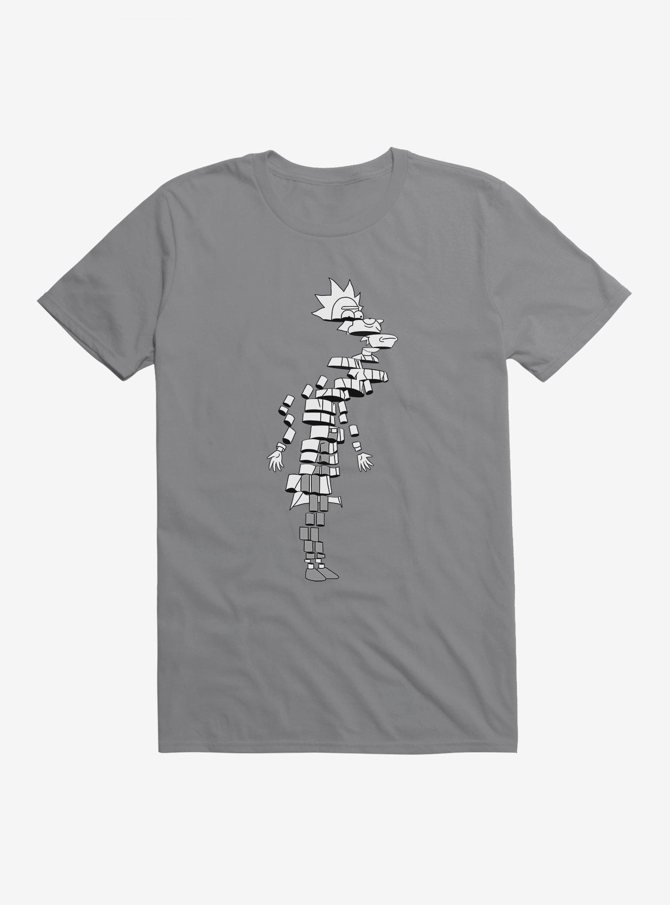 Rick And Morty Glitching Rick T-Shirt, STORM GREY, hi-res