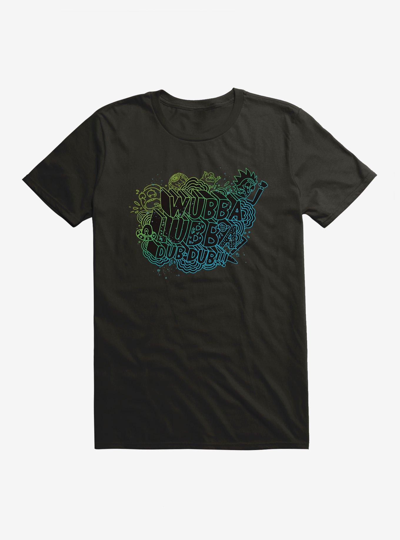 Rick And Morty Wubba Lubba Dub Dub Outline T-Shirt, , hi-res