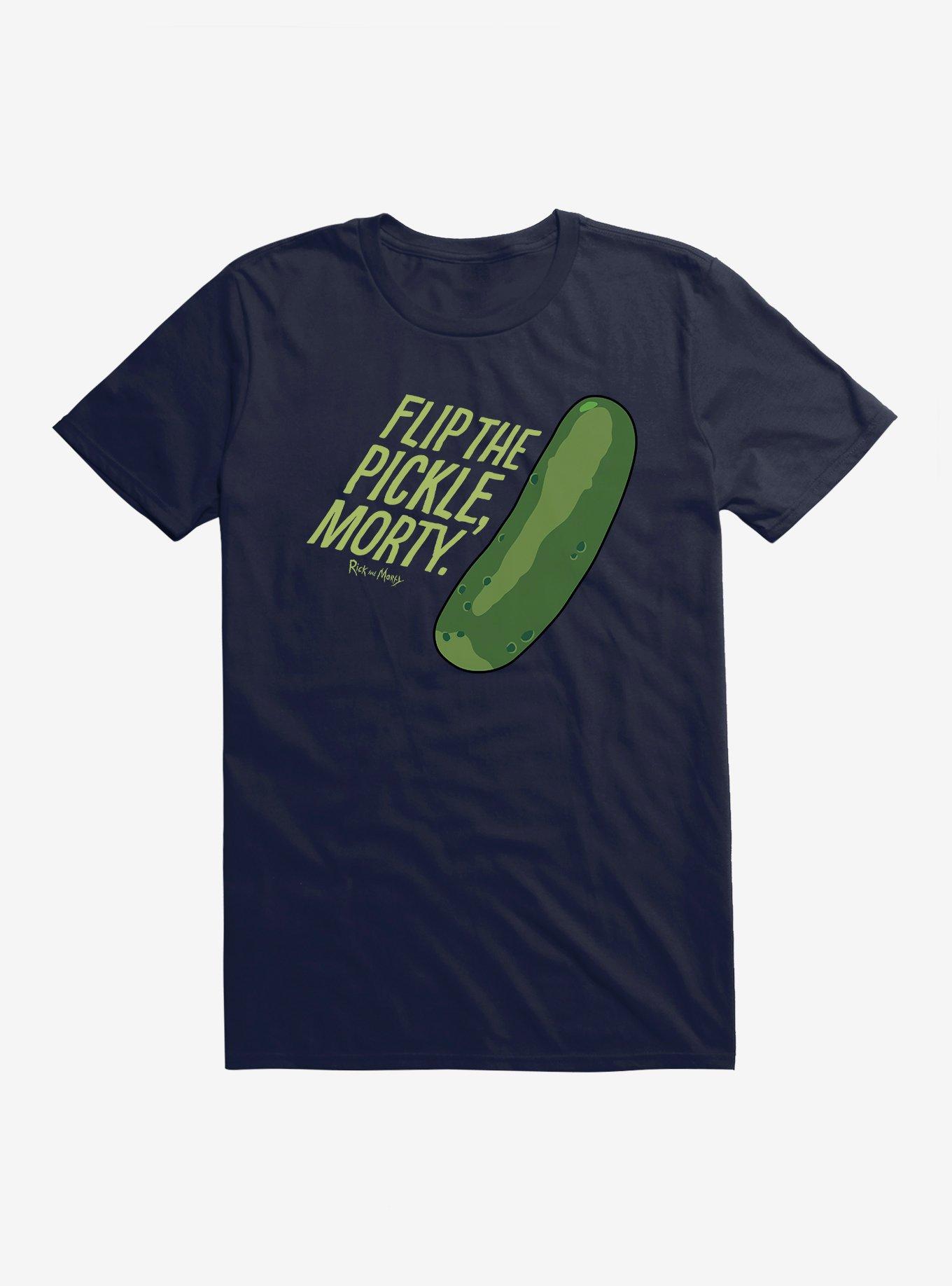 Rick And Morty Flip The Pickle, Morty T-Shirt, NAVY, hi-res