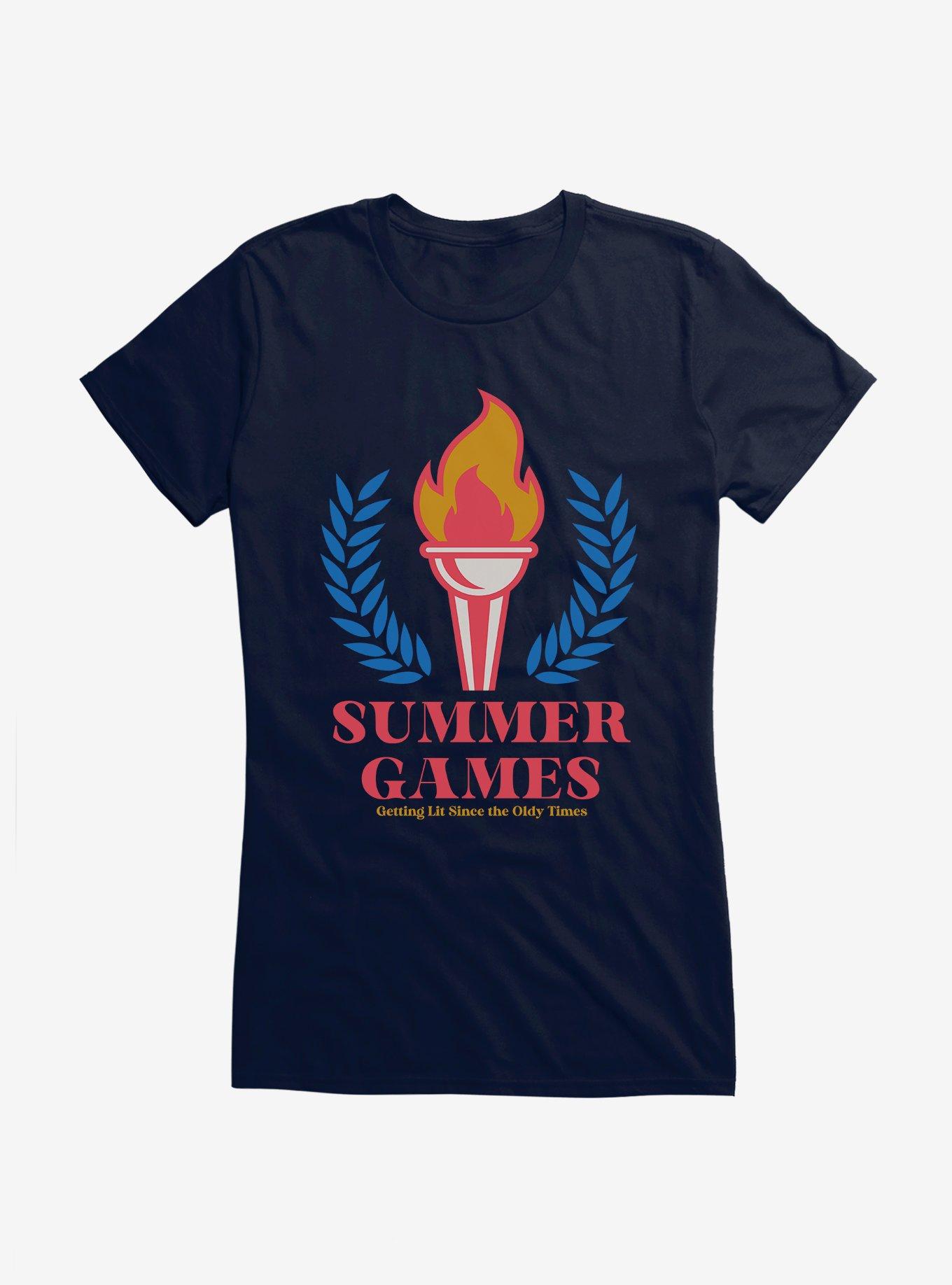 Olympic Lit Since The Oldy Times Girls T-Shirt, NAVY, hi-res