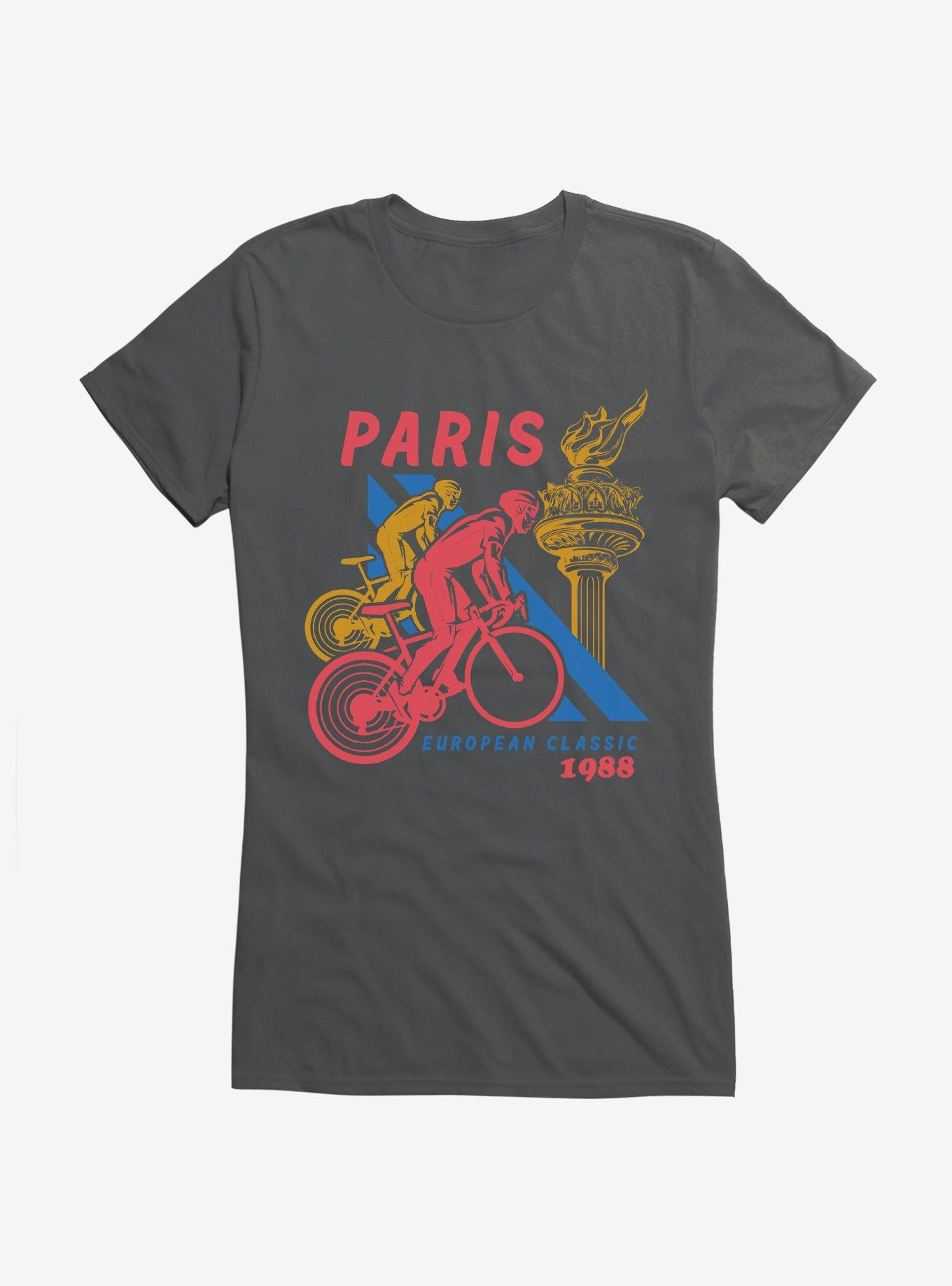 Olympic Cycling Paris 1988 Girls T-Shirt, CHARCOAL, hi-res