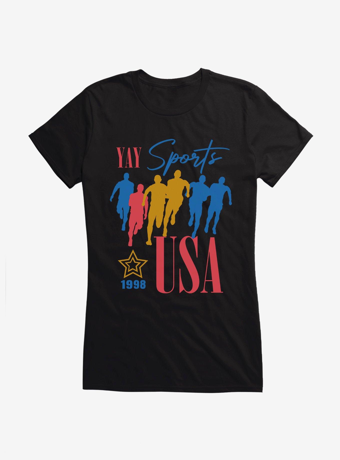 Olympic Sports USA 1998 Girls T-Shirt, BLACK, hi-res