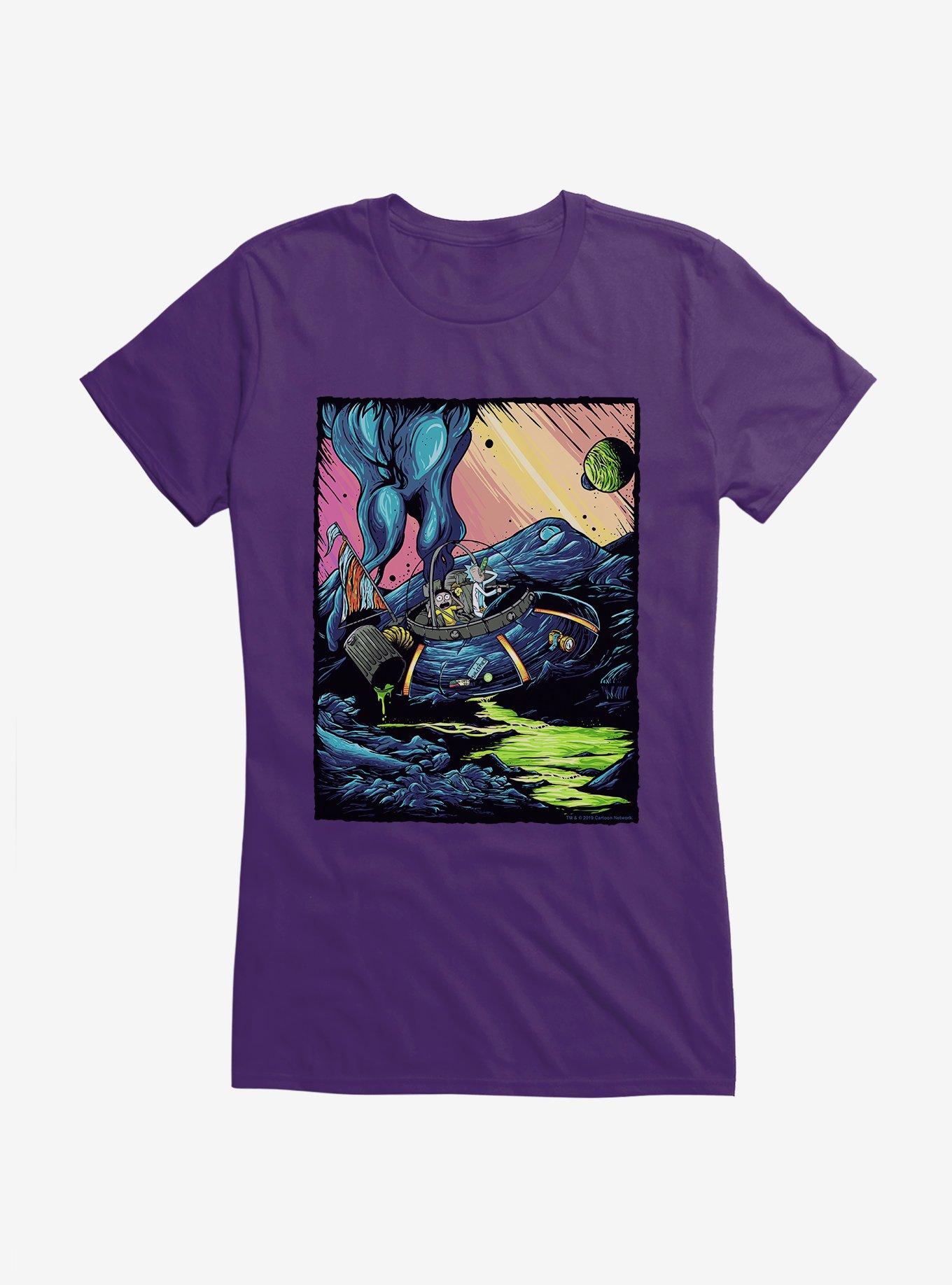 Rick and Morty Business As Usual Girls T-Shirt, PURPLE, hi-res