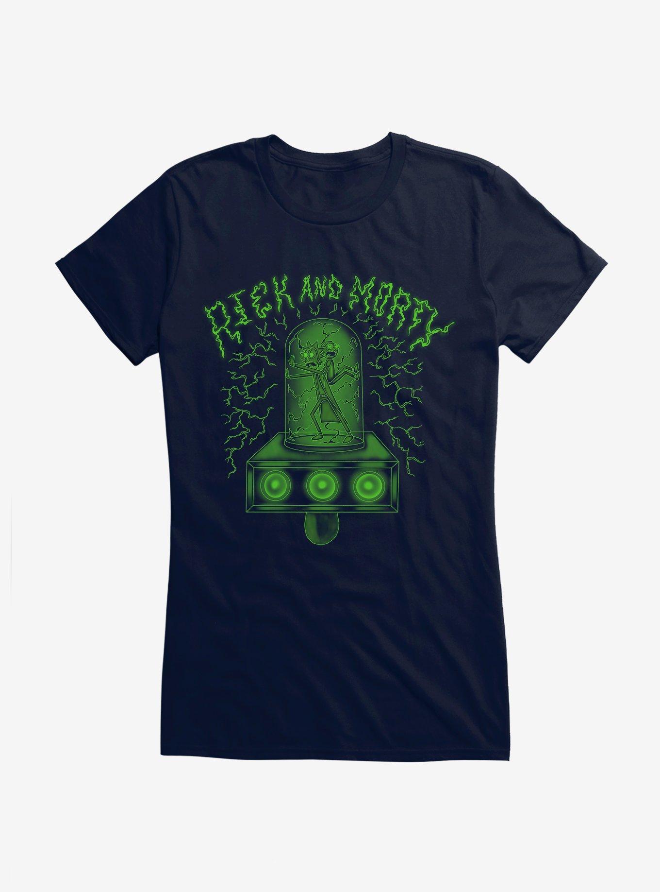 Rick And Morty Portal Gun Girls T-Shirt, NAVY, hi-res