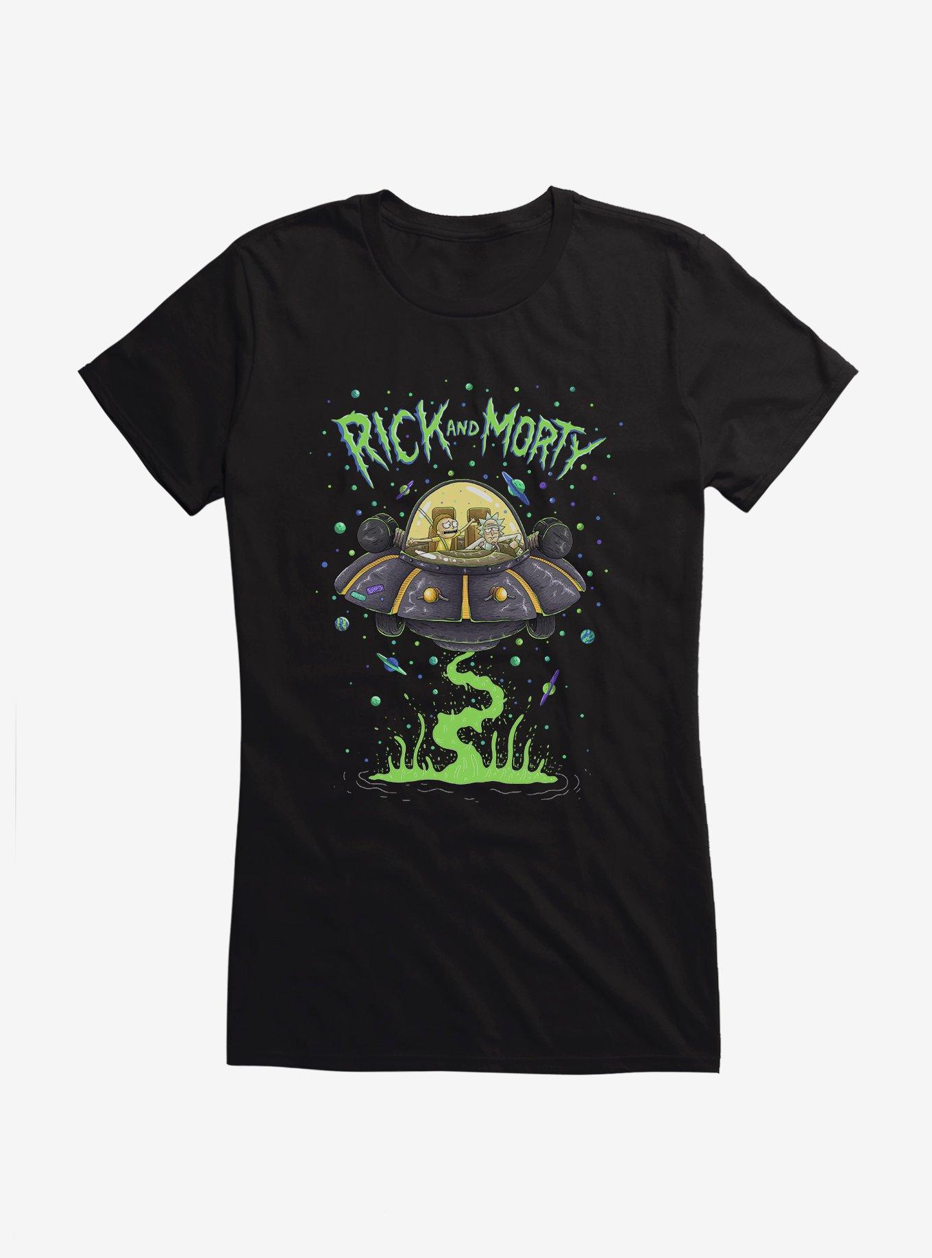 Rick And Morty The Space Cruiser Neon Girls T-Shirt, , hi-res