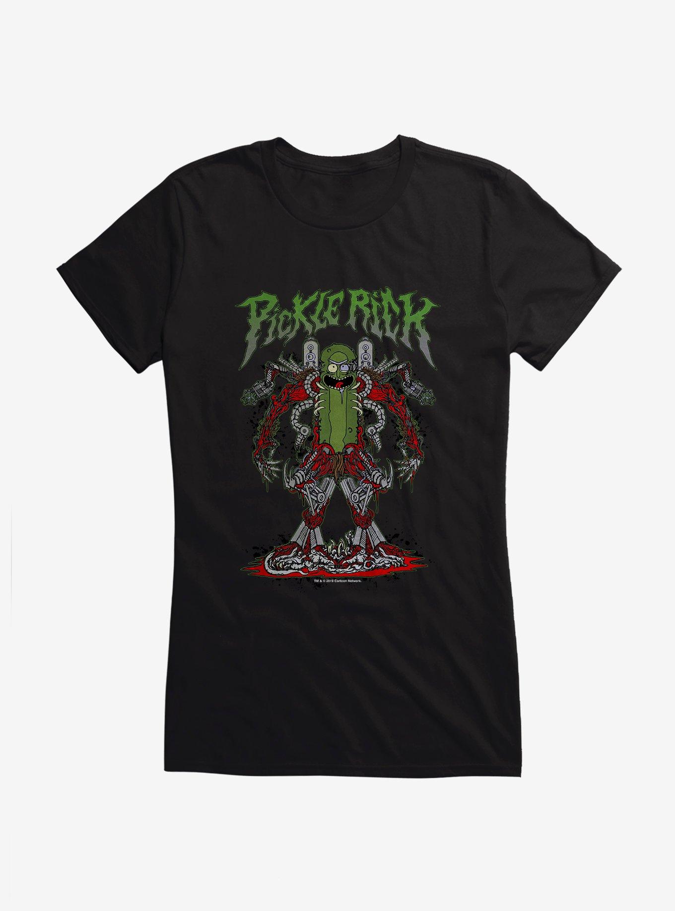 Rick and Morty Pickle Rick Robot Girls T-Shirt, BLACK, hi-res