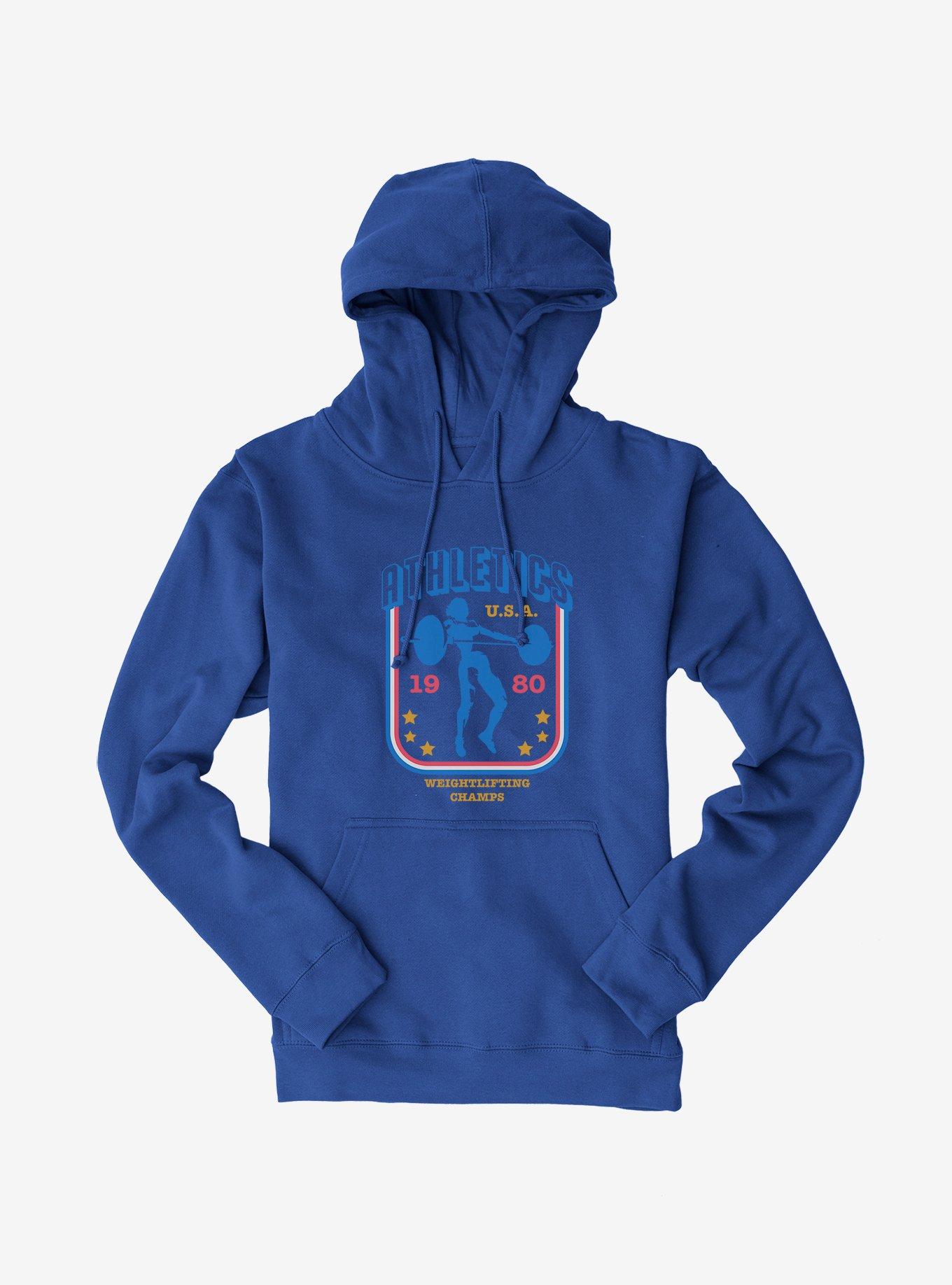 Olympic Weightlifting Champs 1980 USA Hoodie, ROYAL, hi-res